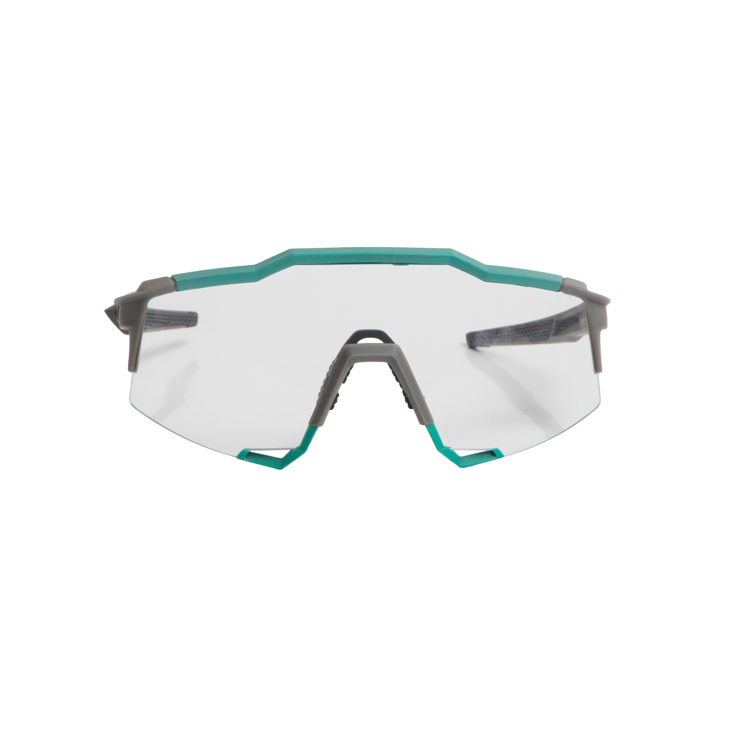 Óculos Masculino Ciclismo SpeedCraft H09 Cinza/Verde Com Lente E Estojo