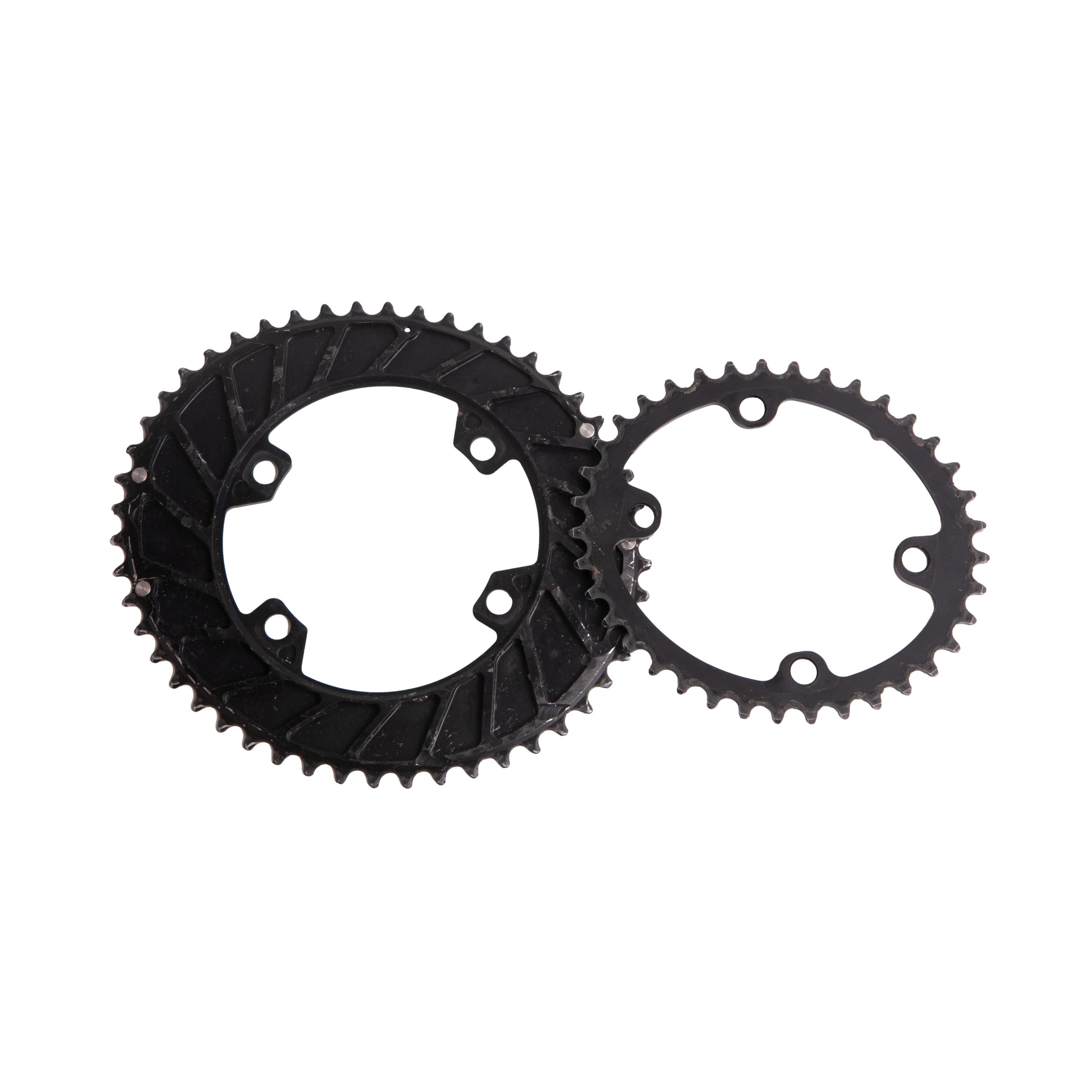 Jogo de Coroa Unissex Ciclismo e Rotor Preto - Tamanho Q50(37) e Q37(50)