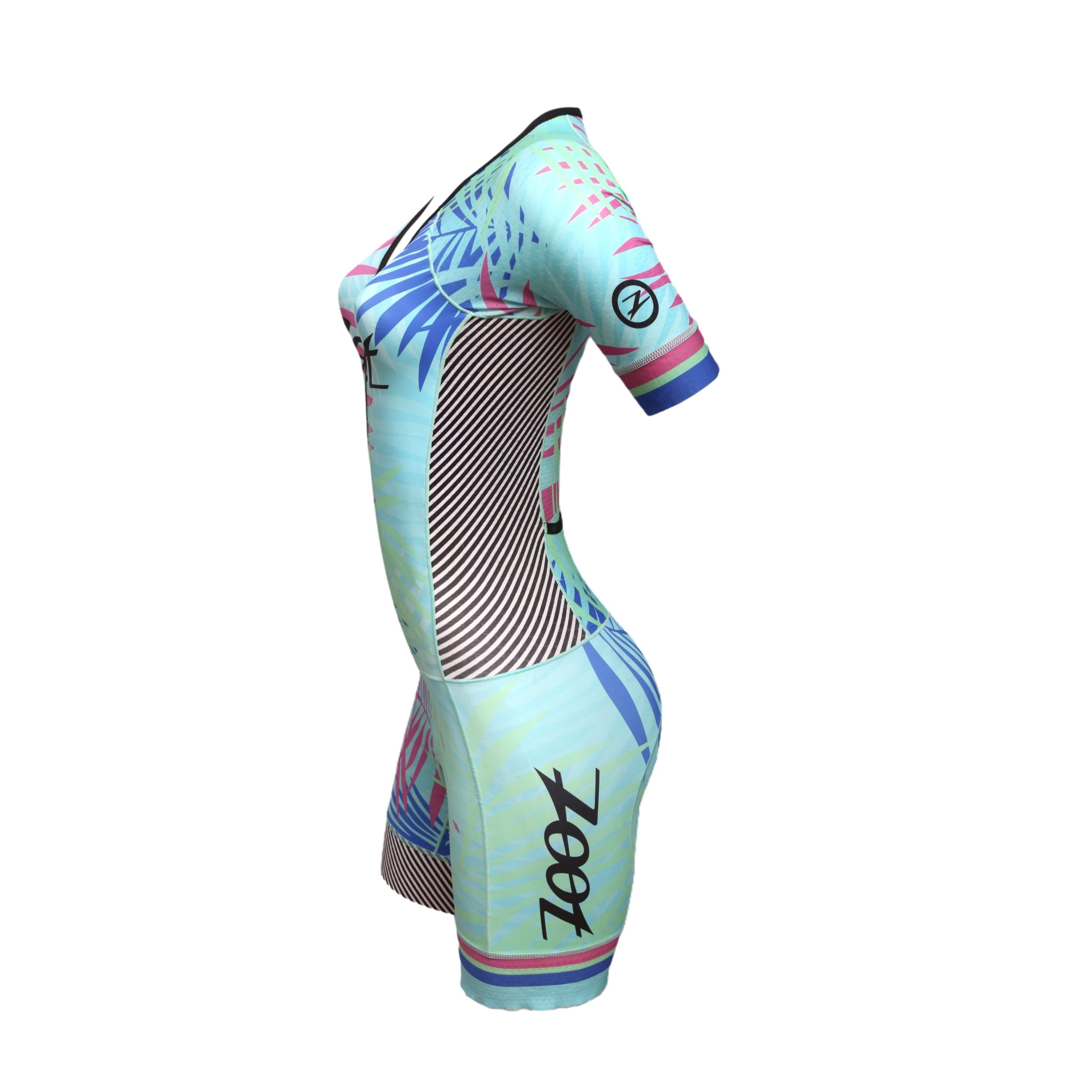 Macaquinho De Triathlon Feminino Ciclismo/Corrida Zoot Ali'i Design Kona Hawaii Verde - Tamanho P