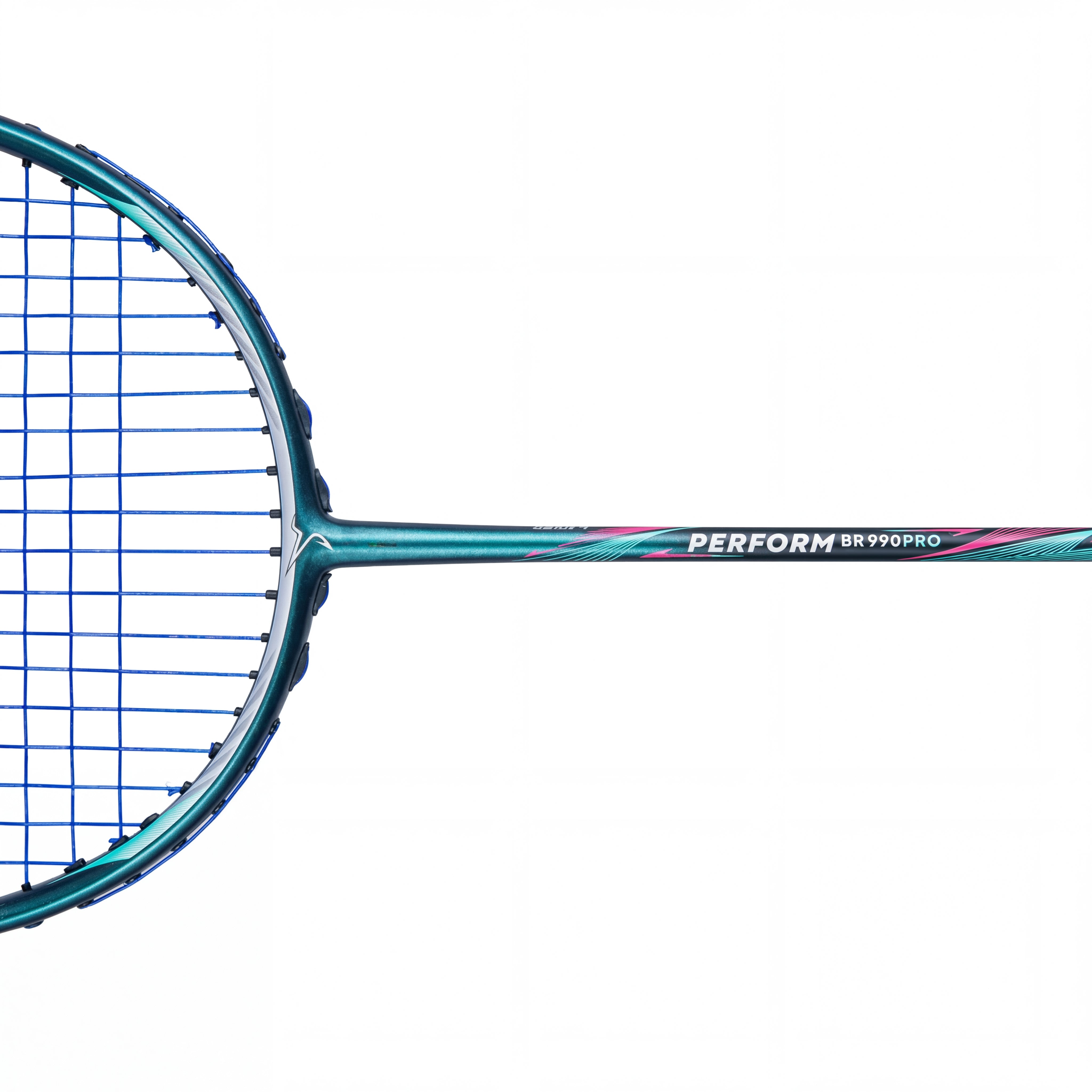 Raquete Unissex Badminton Perfly (Decathlon) Perform BR990 Pro Preto / Azul / Rosa