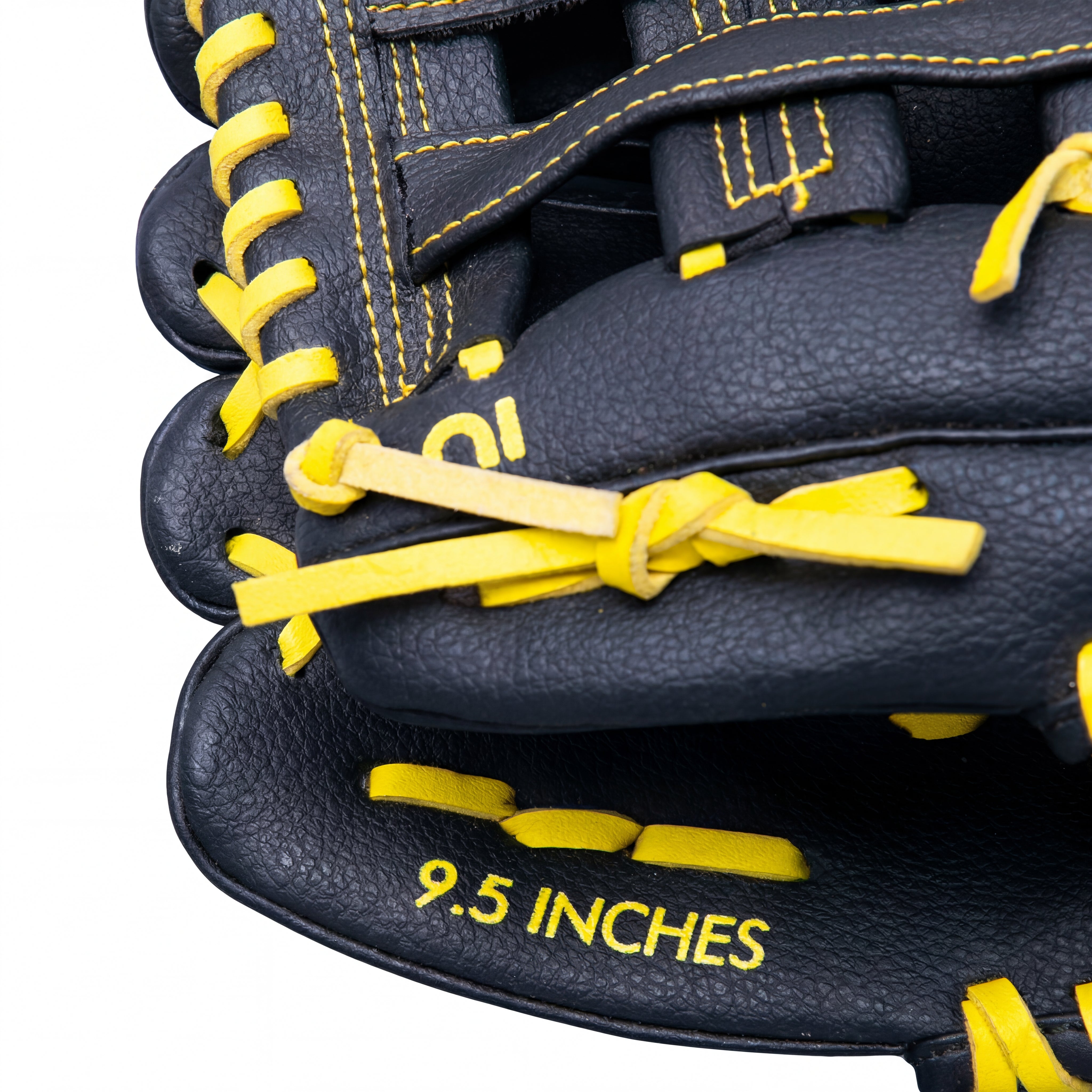 Luva Beisebol Infantil Beisebol Kipsta BA 100 Preto e Amarelo - 24,1 cm