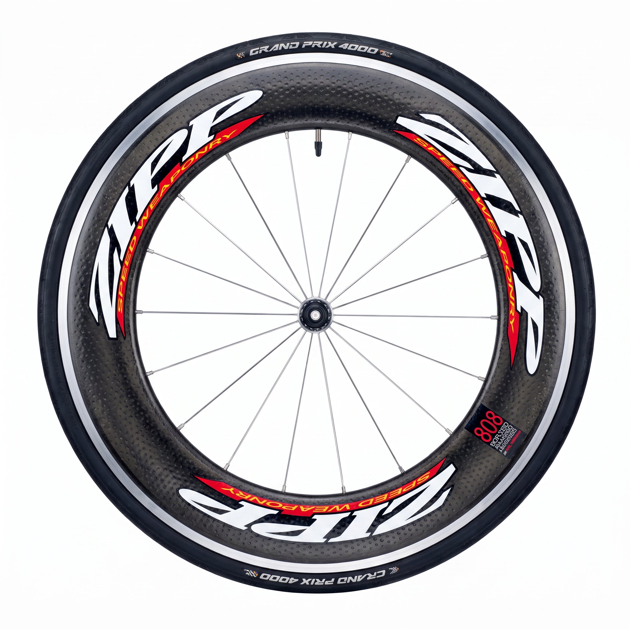 Par de Rodas Zipp 808 Tubular Speed Weaponry - Tamanho 80 mm