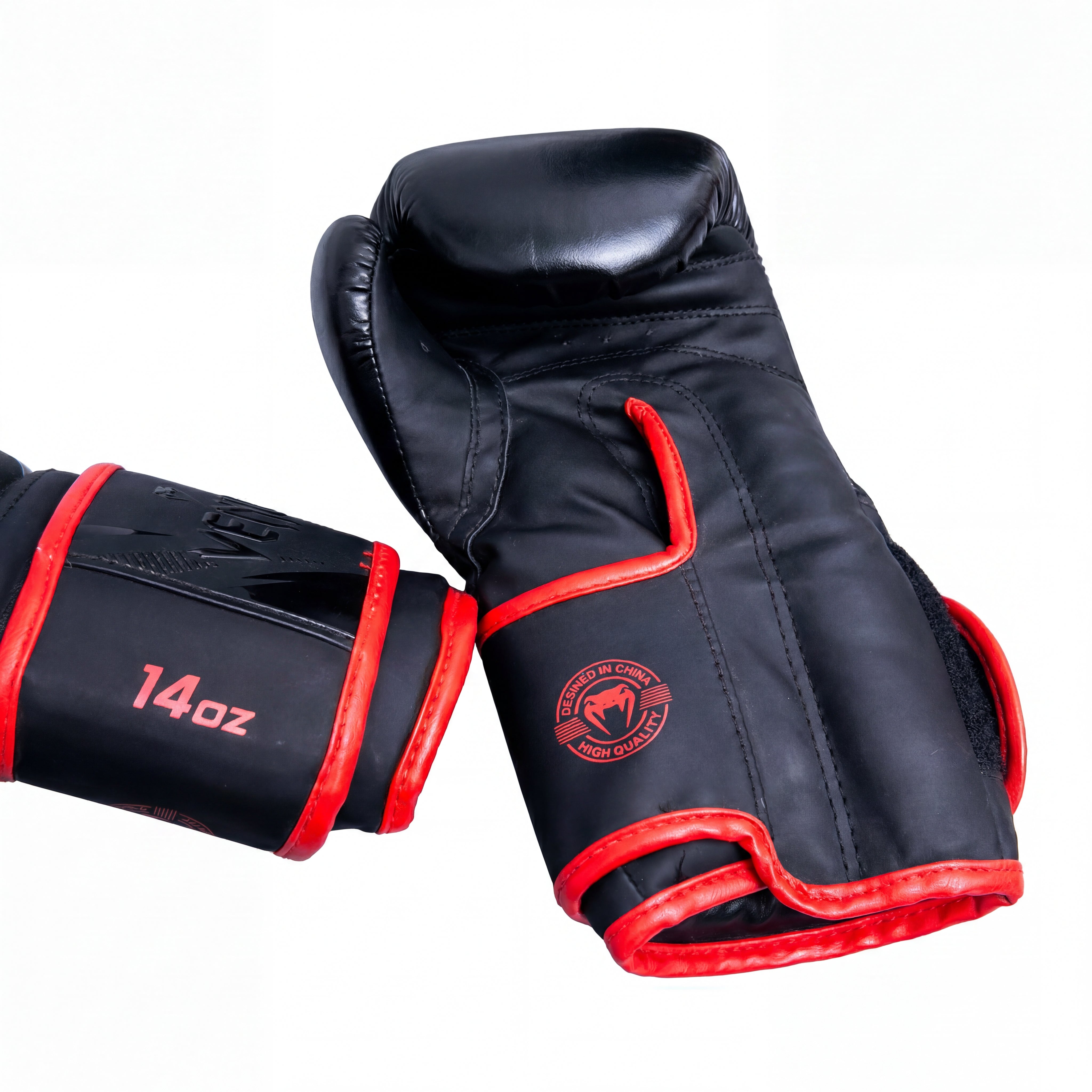 Luvas Boxe Unissex Boxe Venum Preta e Vermelha - 14 OZ
