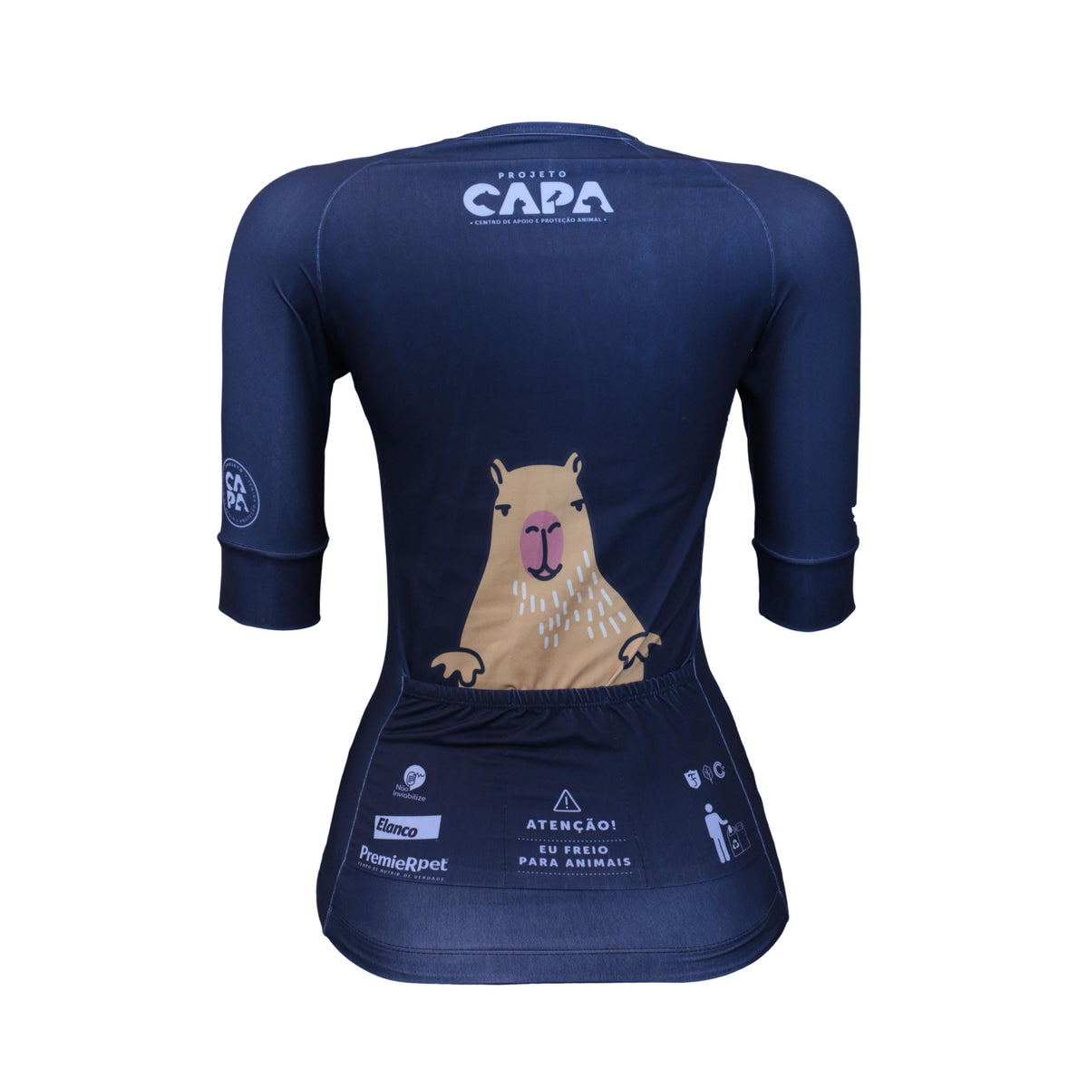 Jersey Feminina Projeto Capa Preto / Branco / Amarelo - Tamanho P