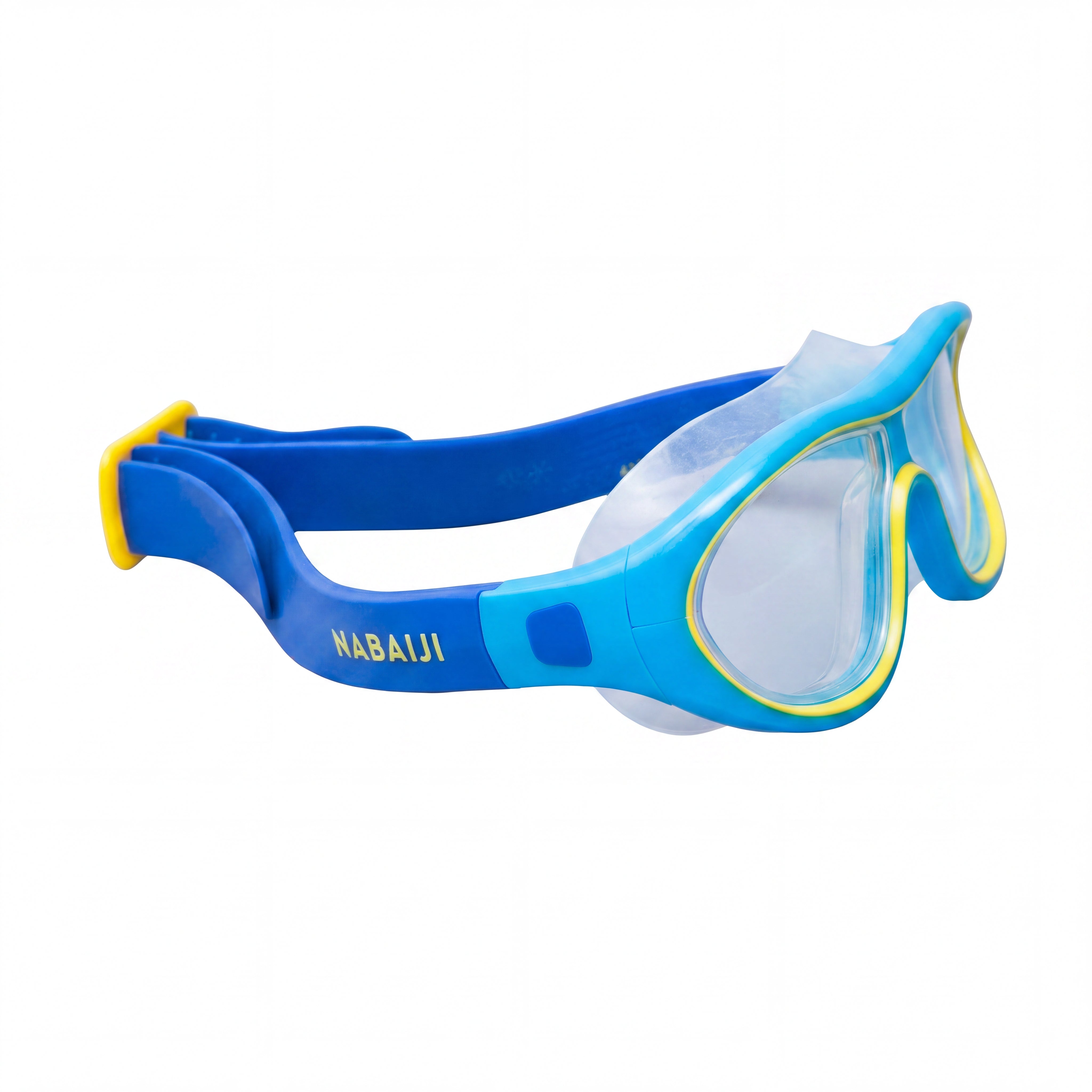 Máscara de Mergulho Infantil Mergulho Nabaiji (Decathlon) 2023 Azul, Azul-claro e Amarelo