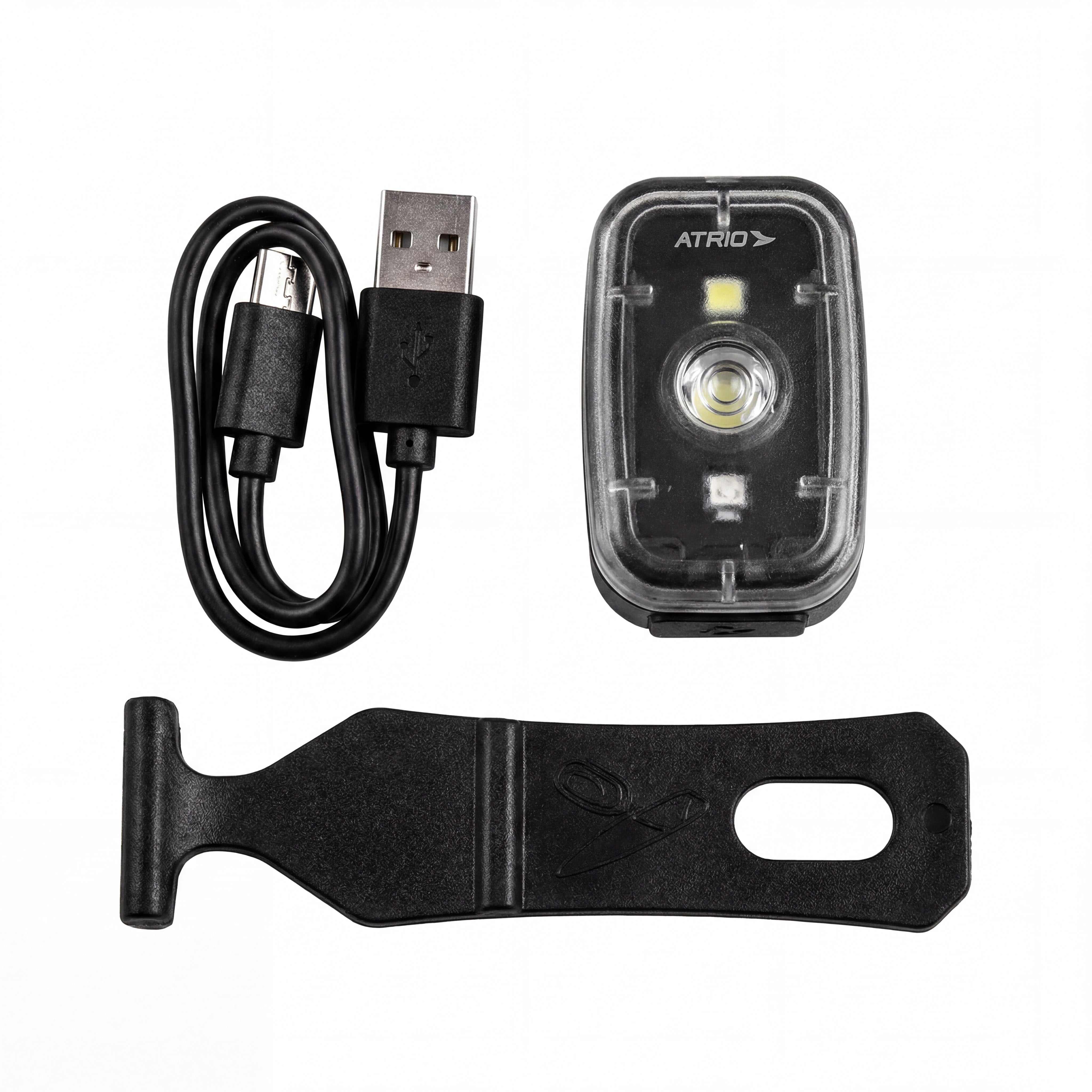Farol Clip Dianteiro USB Unissex Ciclismo Atrio BI187 Preto