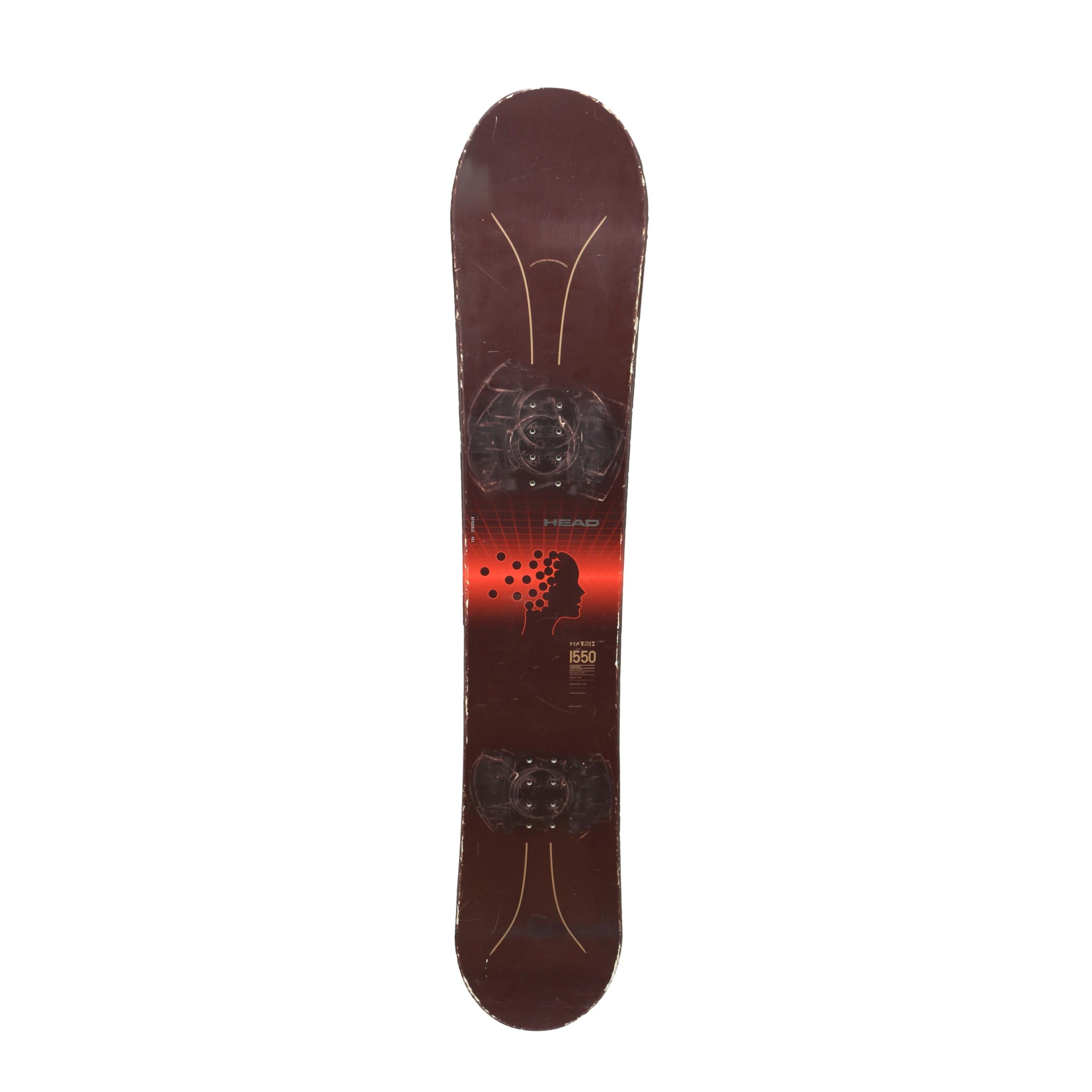 Prancha Snowboard Head Matrix 1550 Mindmap Preto e Vermelho - Tamanho 155 CM