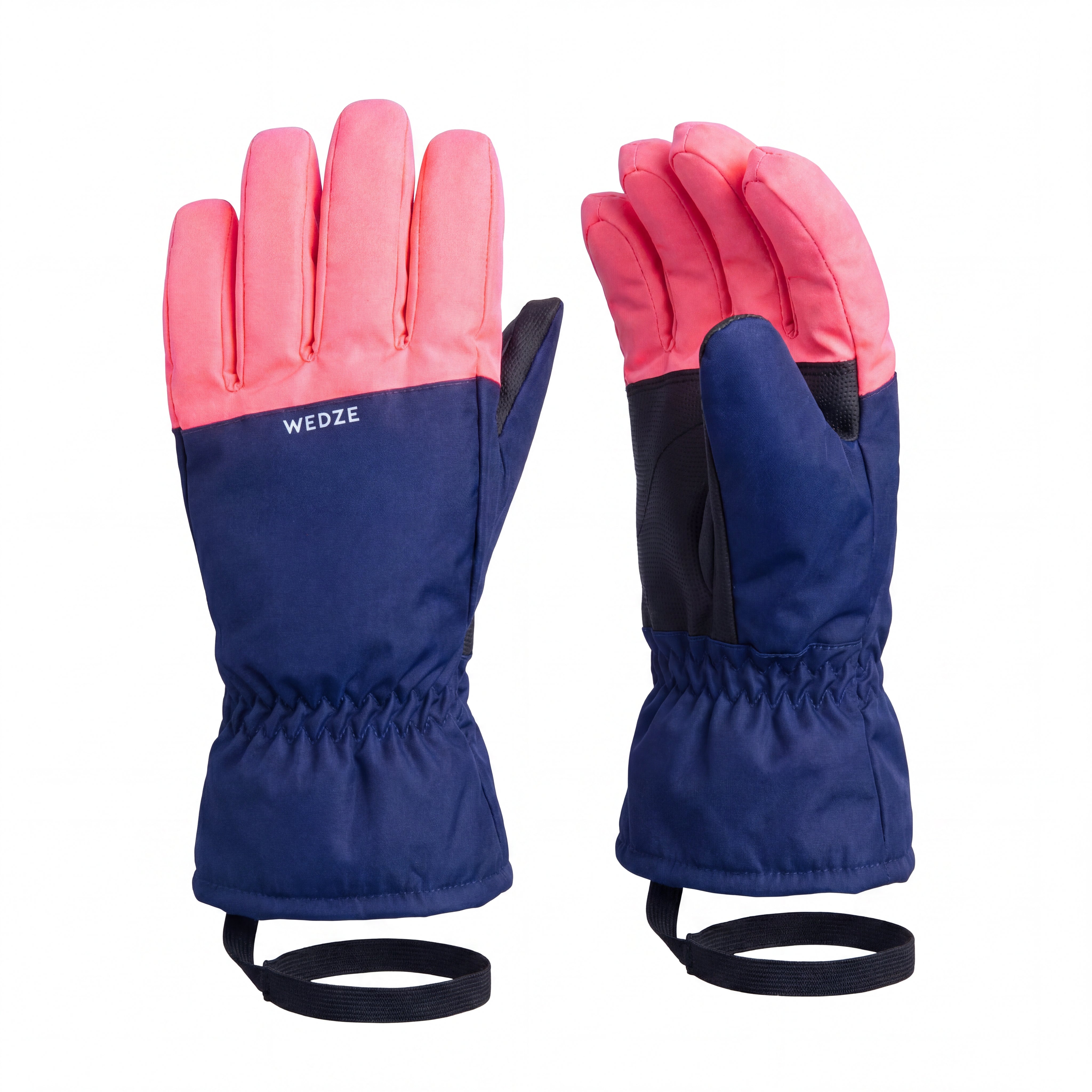 Luva Infantil Ski / Snowboard Wedze Decathlon Azul-Marinho, Rosa e Preto - Tamanho 14 anos