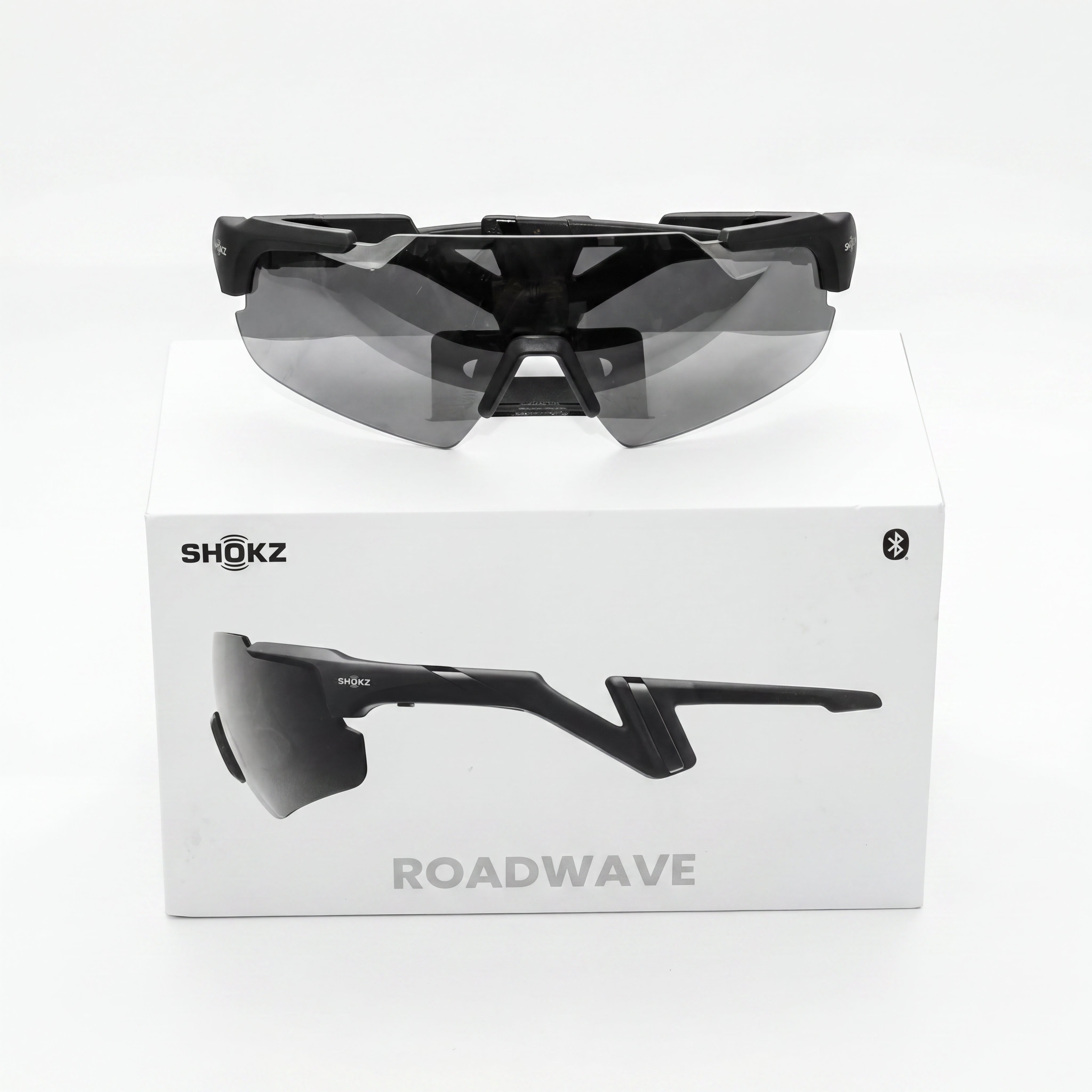 Óculos Unissex Ciclismo Shokz RoadWave Preto Caixa - Tamanho Único