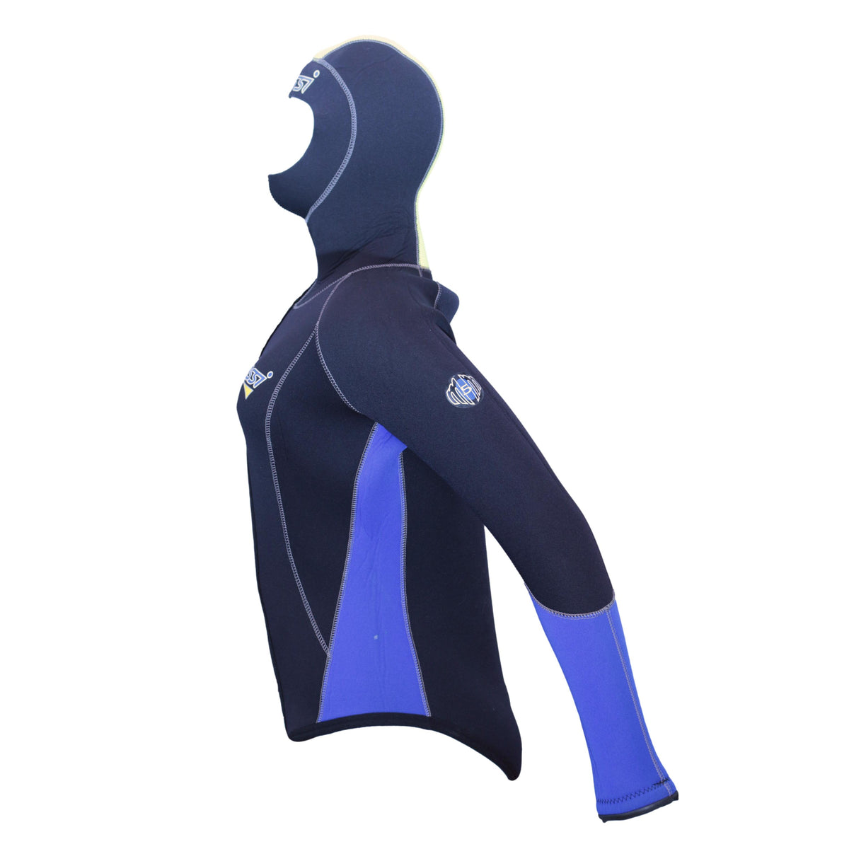 Conjunto Feminino Roupa De Mergulho Neoprene Cressi Medas 5mm Preto e Azul - Tamanho L/4
