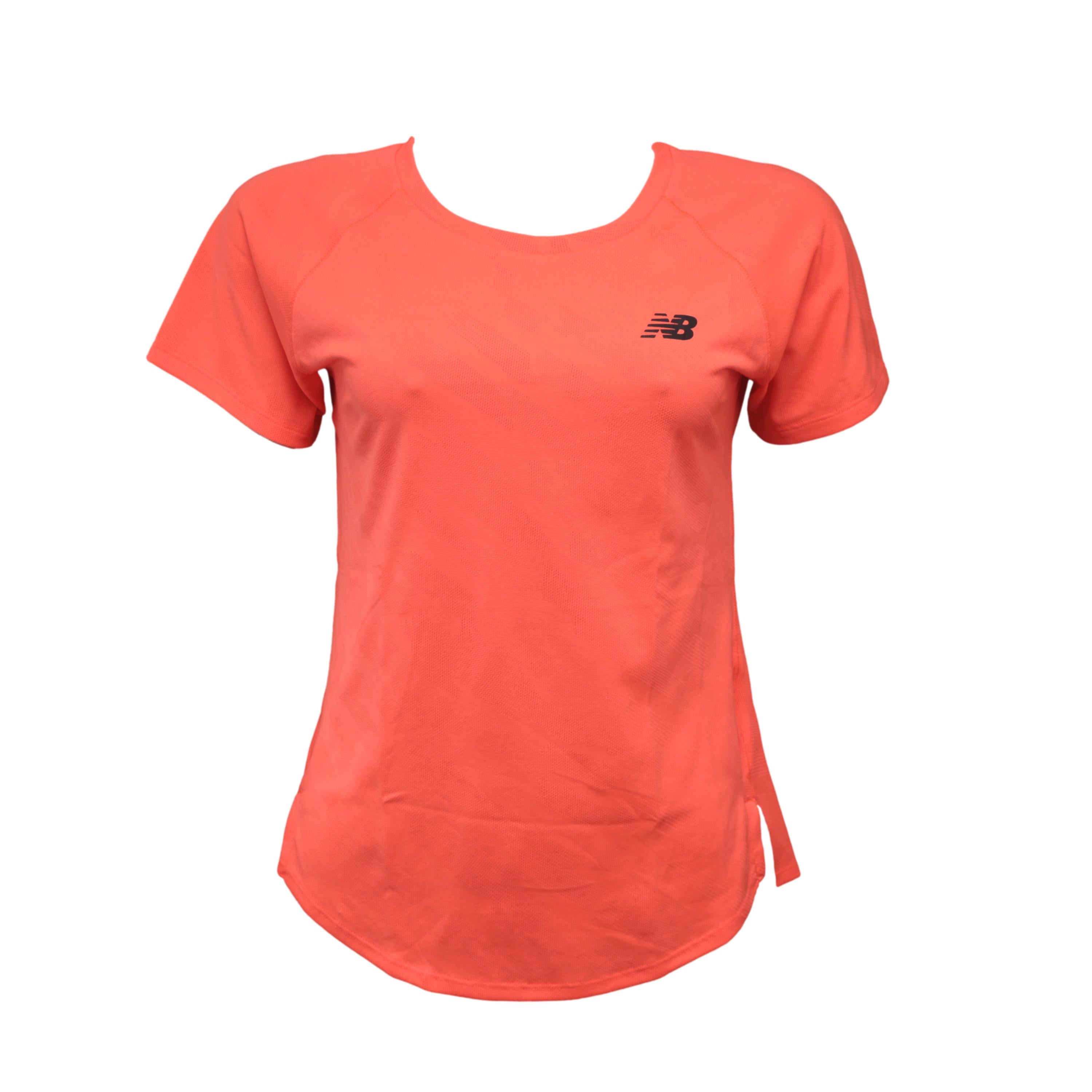 Camiseta Feminina New Balance Laranja Neon - Tamanho P