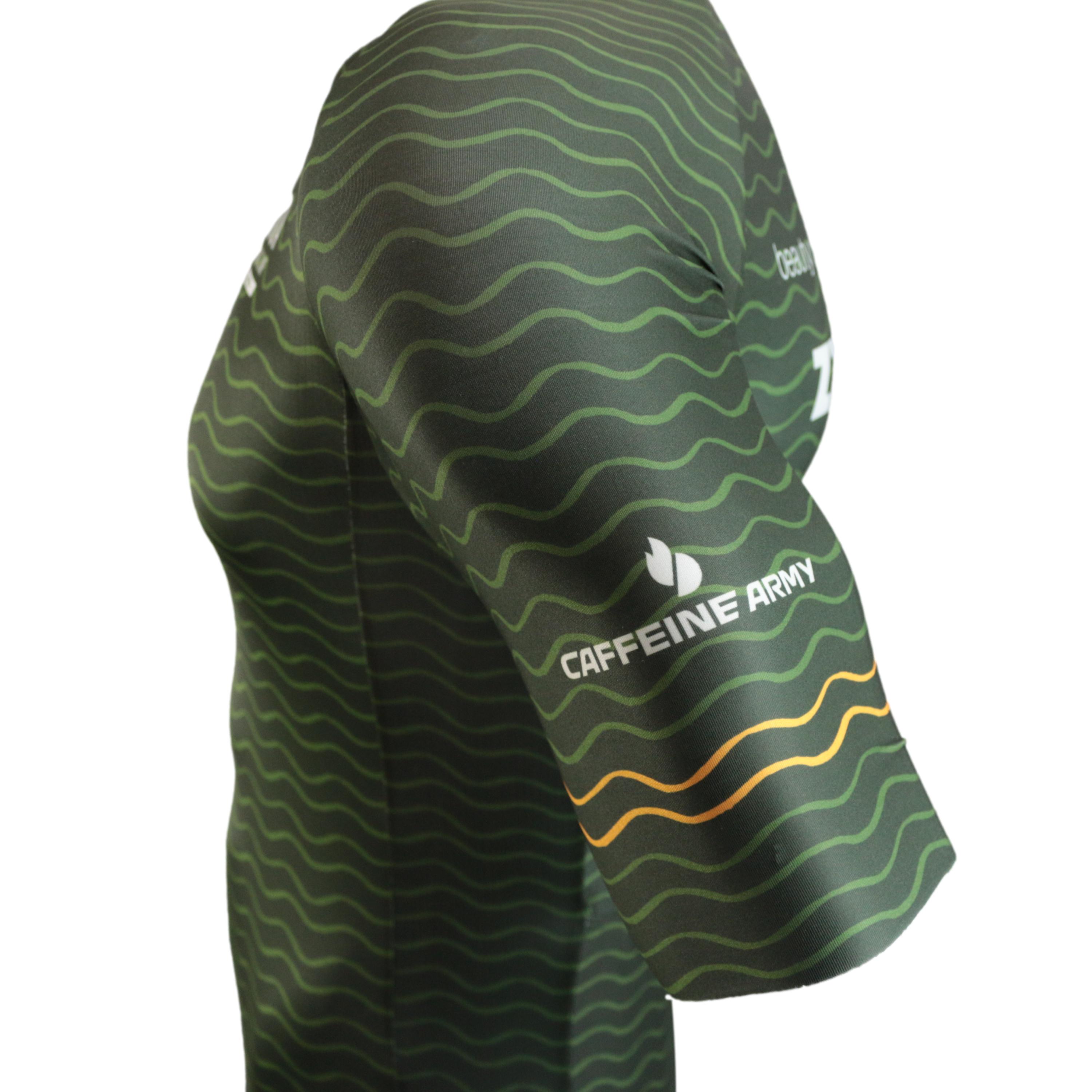 Jersey Feminina La Maglia Verde Listrado - Tamanho XS