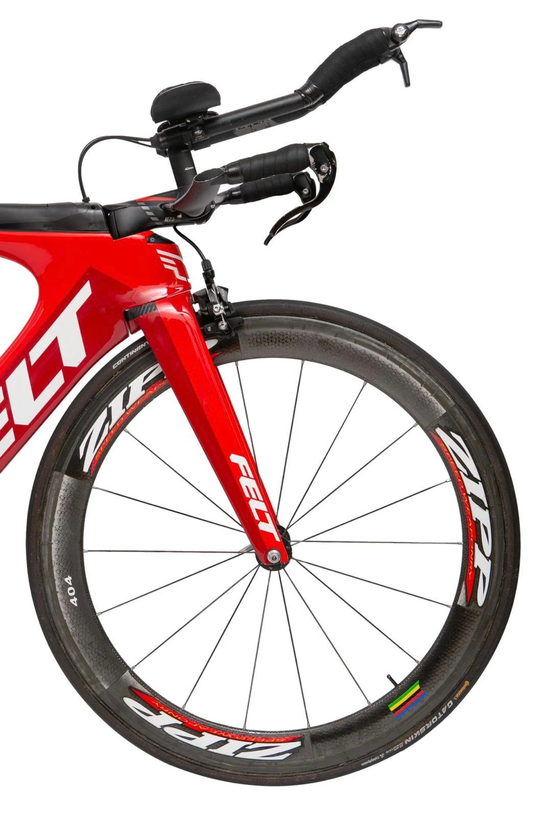 Bicicleta Unissex Felt IA16 Vermelha Com Rodas Zipp + Rodas De Treino - Tamanho 51