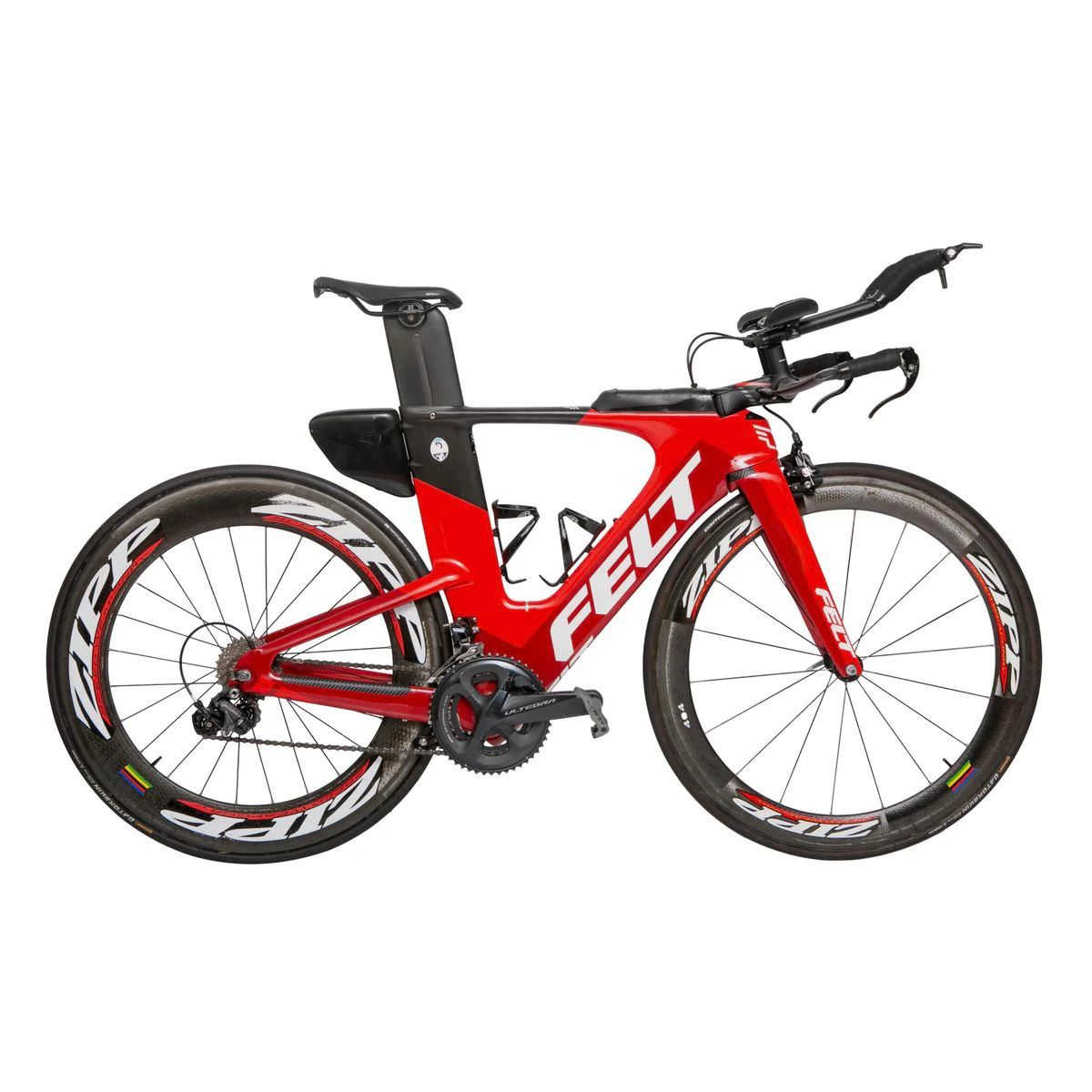 Bicicleta Unissex Felt IA16 Vermelha Com Rodas Zipp + Rodas De Treino - Tamanho 51