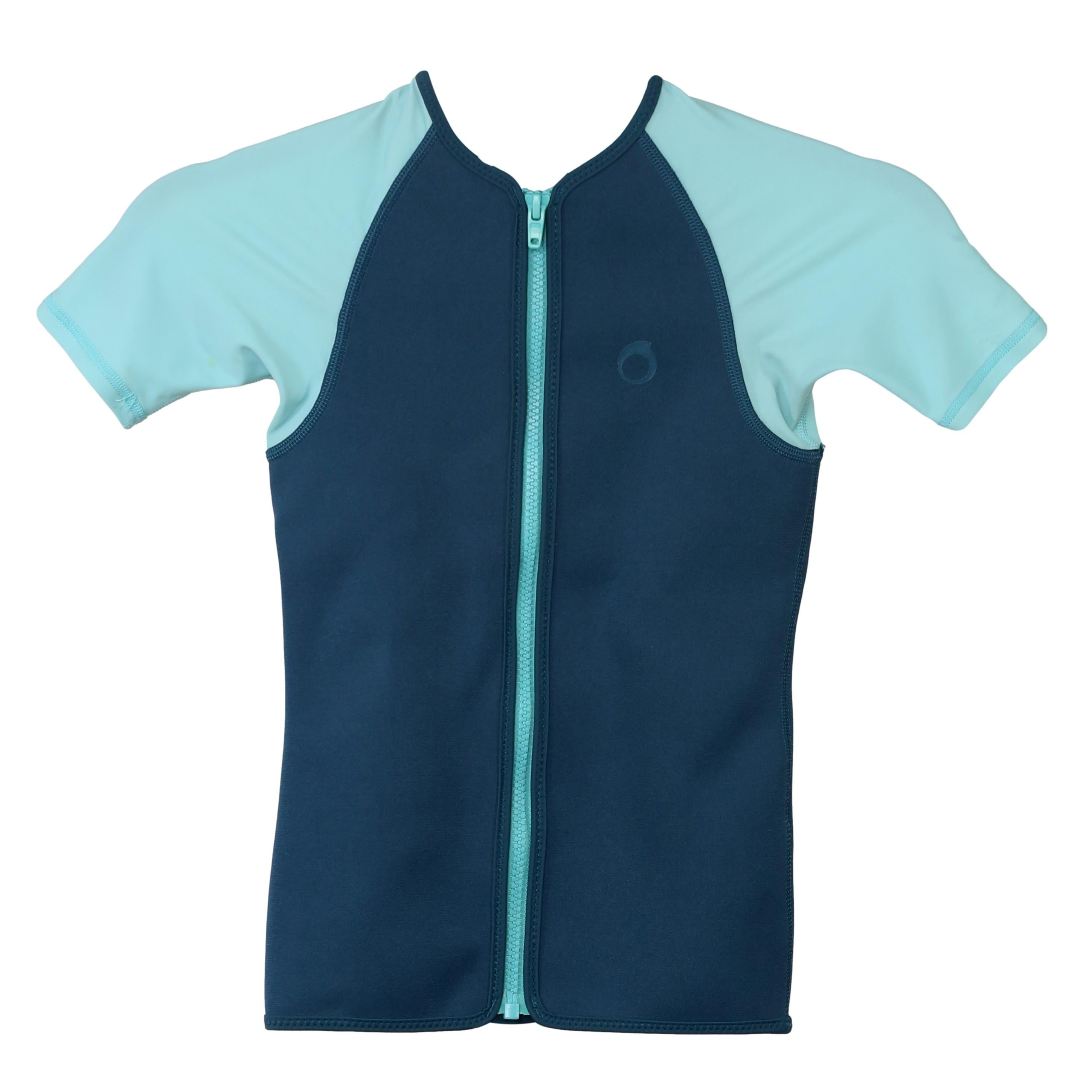 Camiseta Infantil Neoprene Surf Kids Com Zíper Decathlon Tribord Duck Way - Tamanho 10