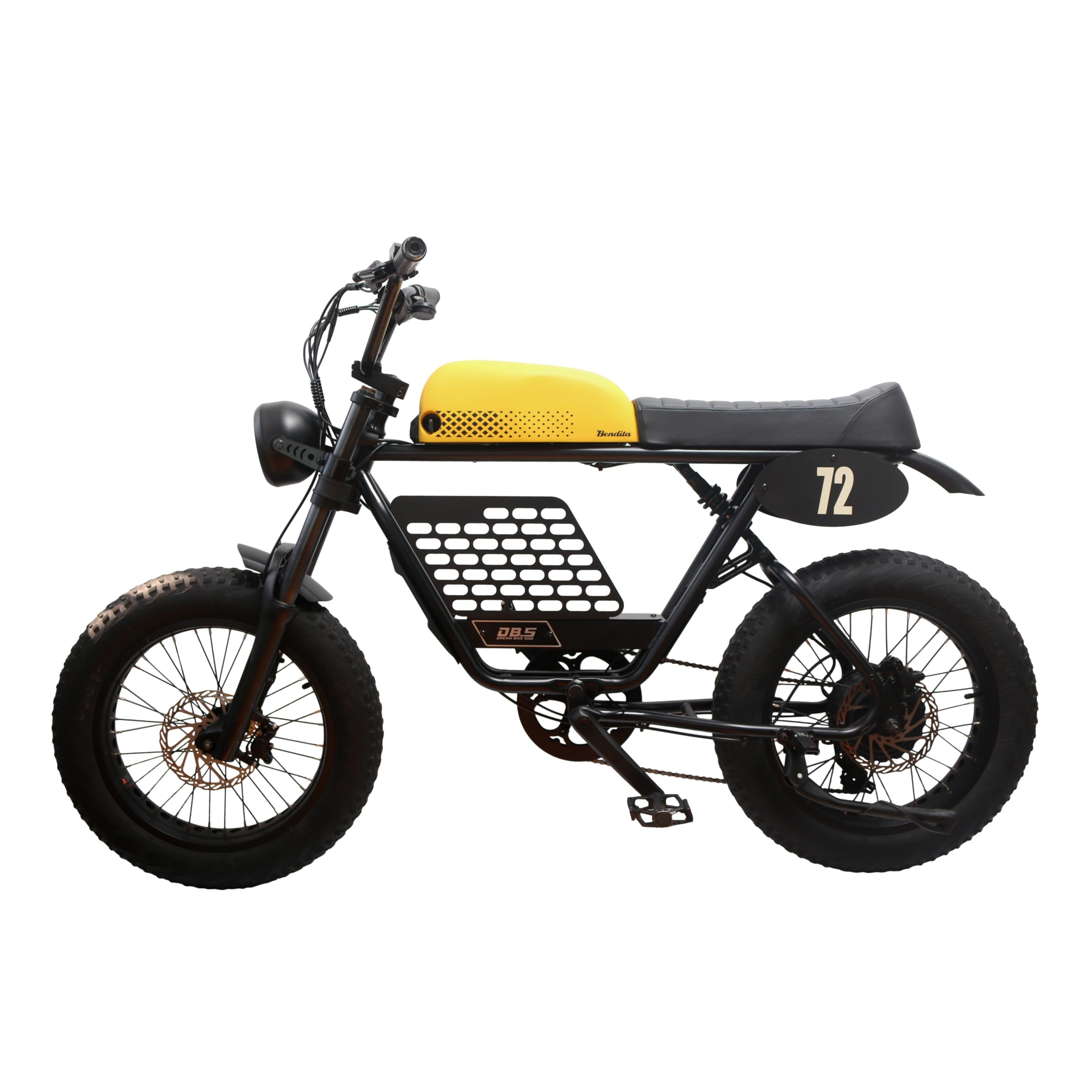 Bike Elétrica Bendita Elettrica DB5 Preta e Amarela