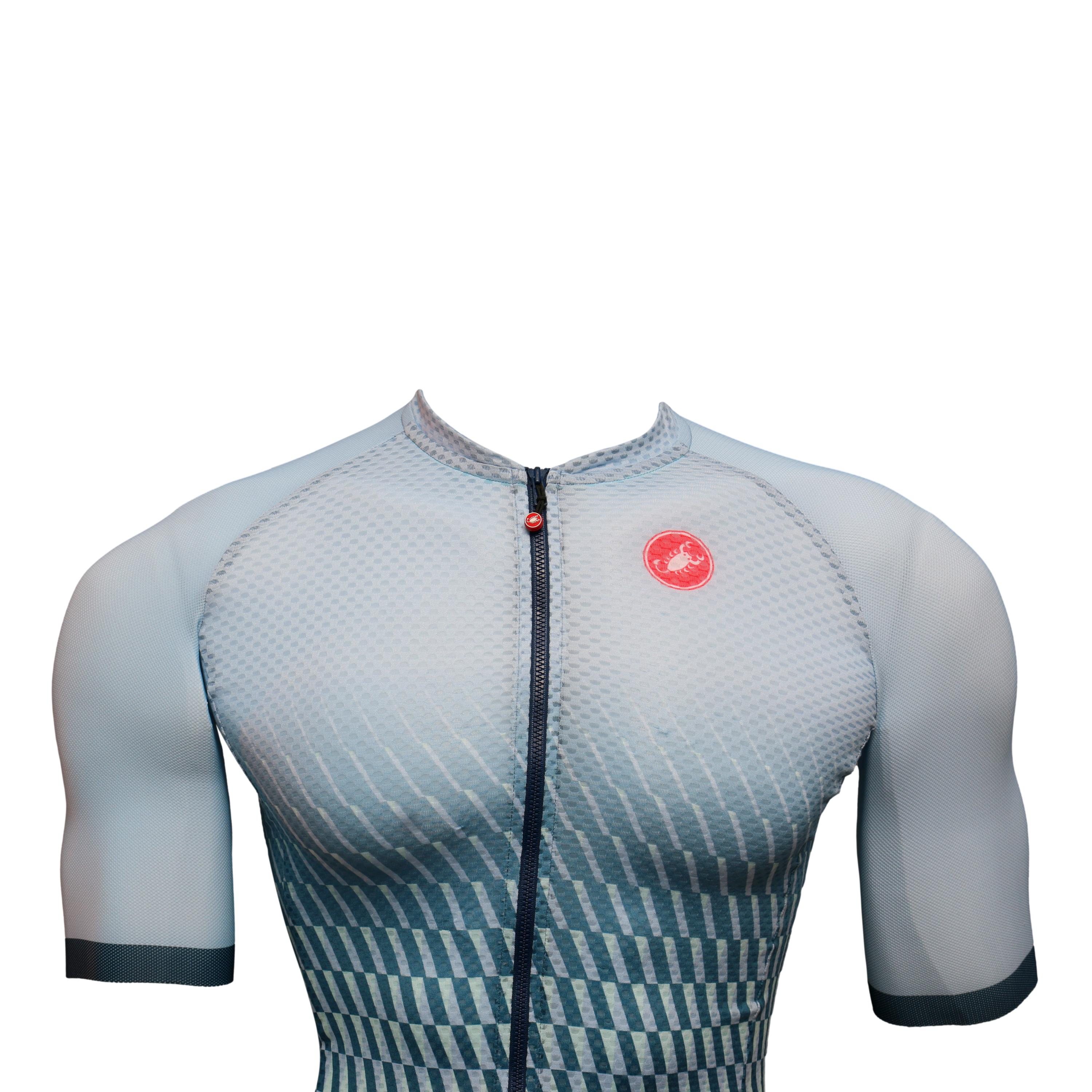 Jersey Feminina Ciclismo Castelli Climber Azul Claro - Tamanho S