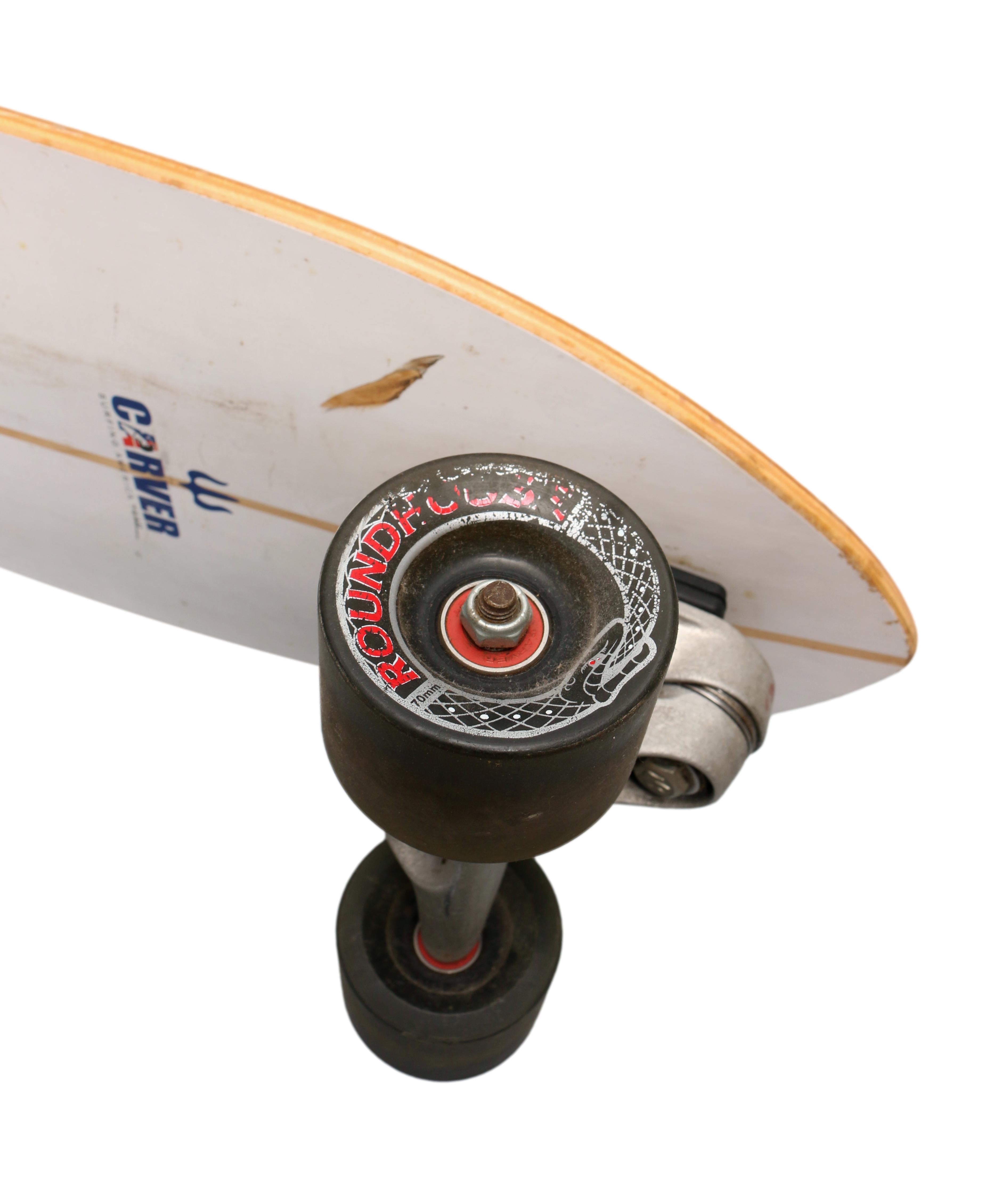 Skateboard Carver US Resin Branco/Vermelho/Azul - Tamanho Único