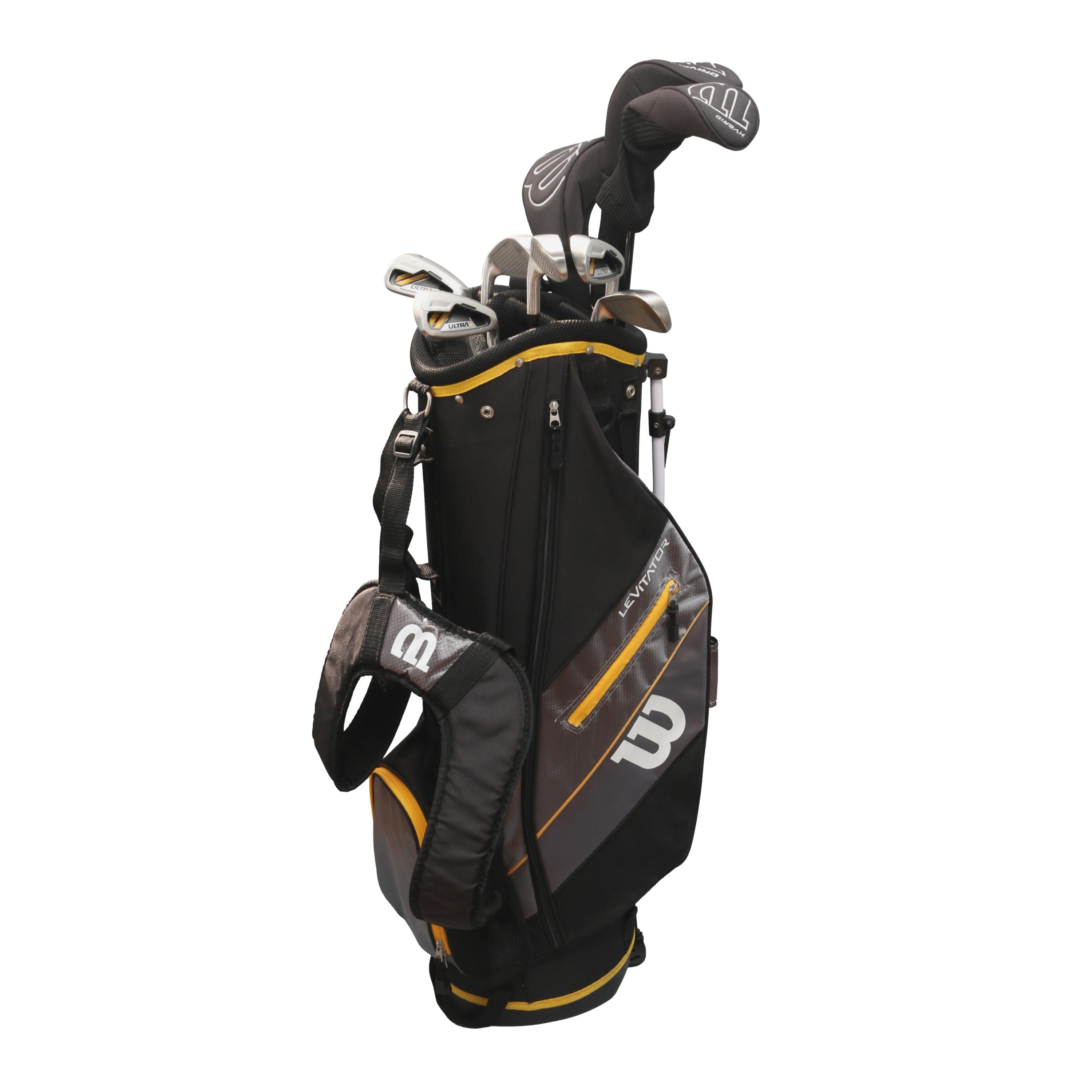 Kit de Golf Unissex Golf Wilson Ultra XD Preto e Amarelo Com Mala Case - Tamanho Único