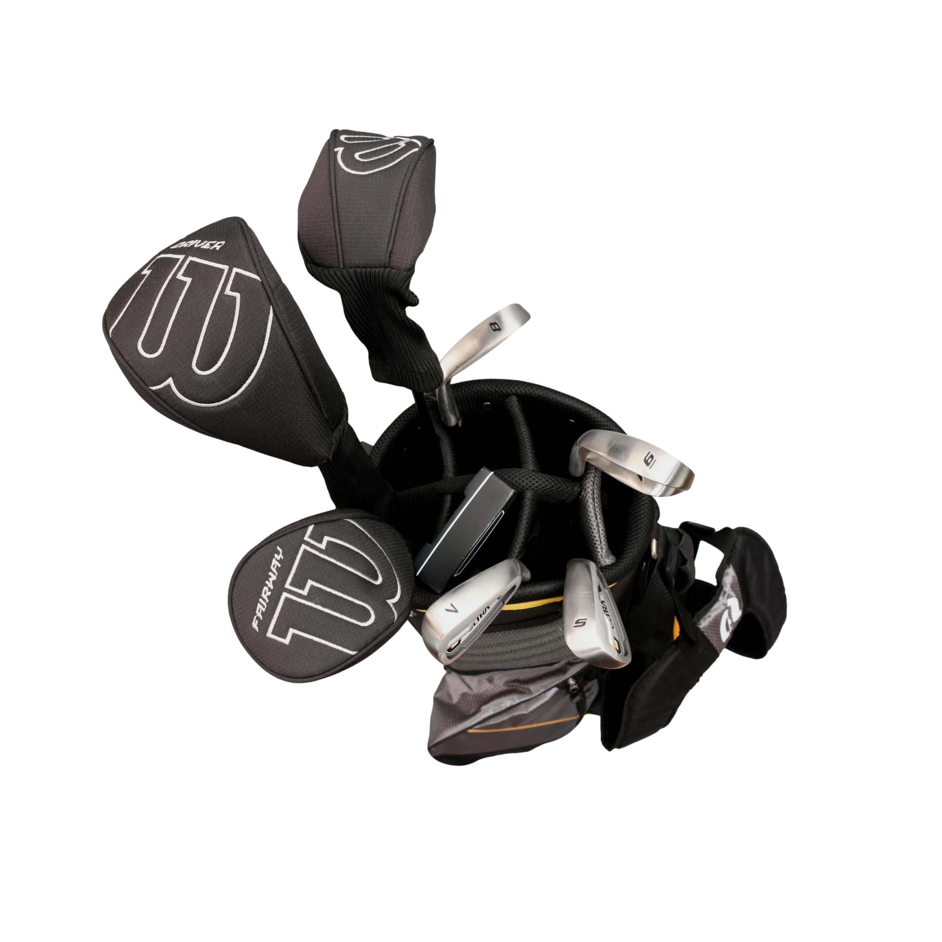 Kit de Golf Unissex Golf Wilson Ultra XD Preto e Amarelo Com Mala Case - Tamanho Único