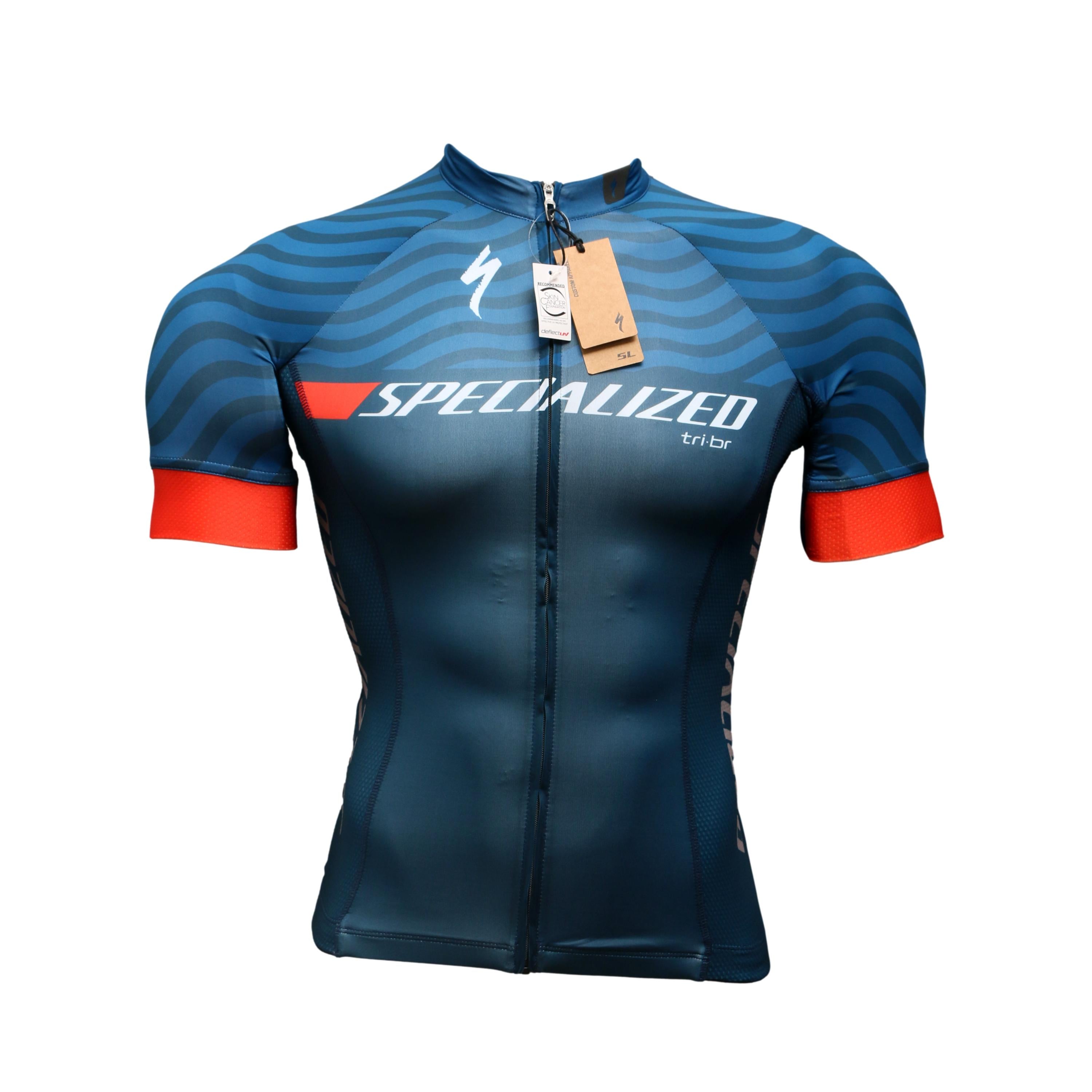Jersey Feminina Ciclismo Specialized Expert Azul e Vermelho (Novo) - Tamanho S