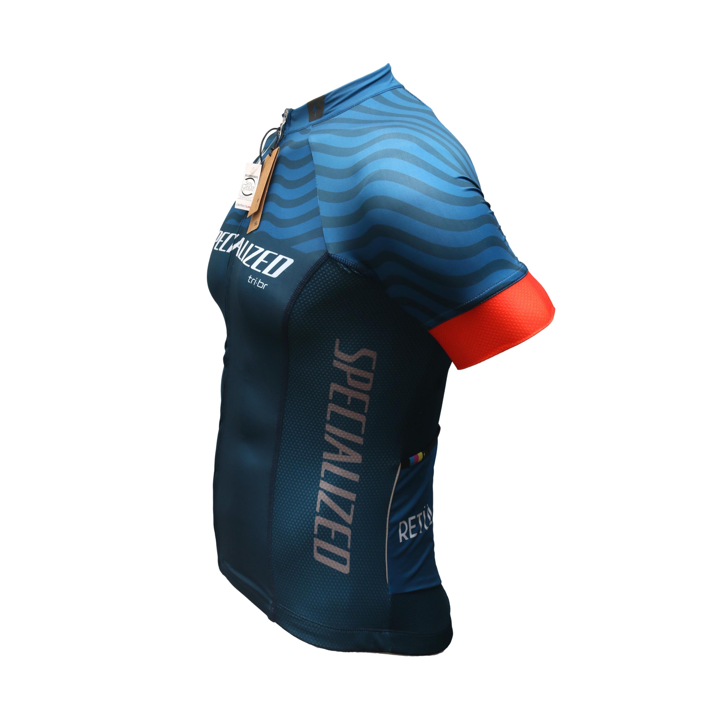 Jersey Feminina Ciclismo Specialized Expert Azul e Vermelho (Novo) - Tamanho S