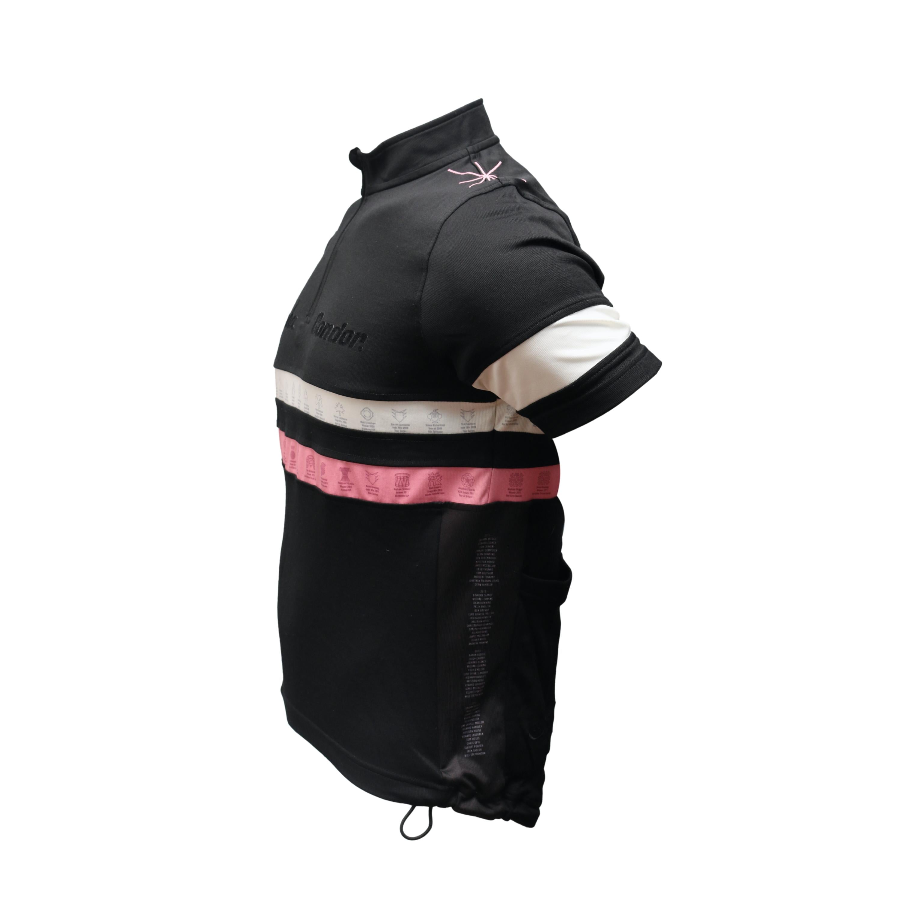 Jersey Masculina Ciclismo Rapha JLT Celebratory	Preto/ Branco e Rosa - Tamanho L