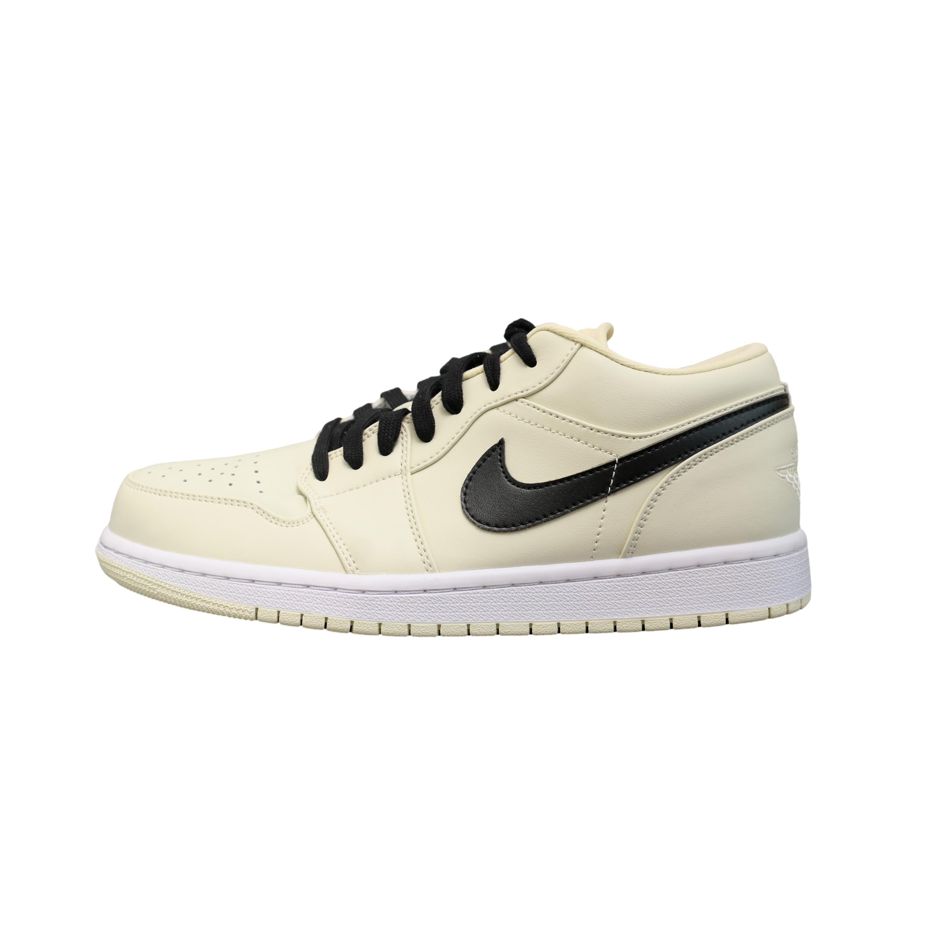Tênis Nike Air Jordan 1 Low Sail Off-white e Preto - Tamanho 9.5 US