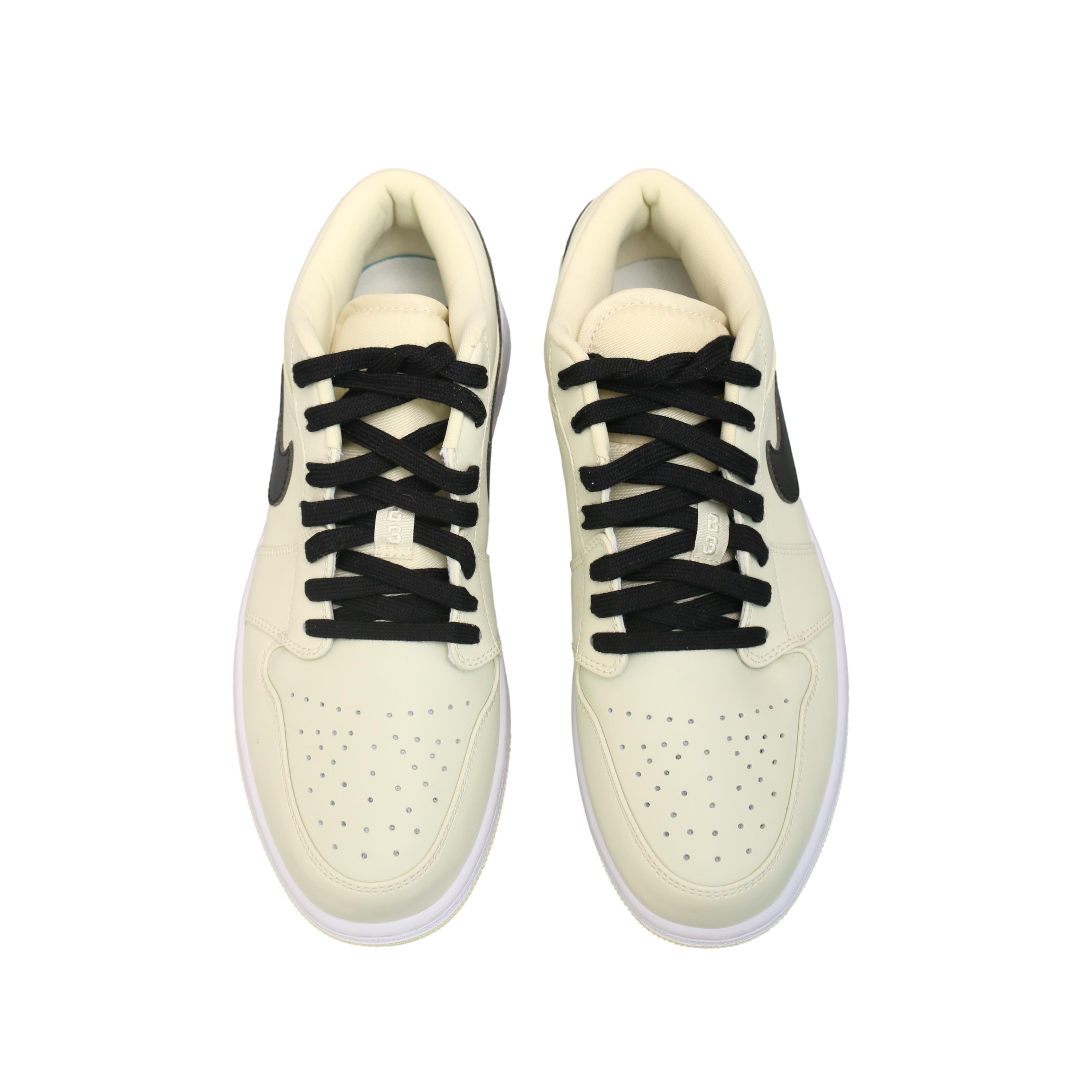 Tênis Nike Air Jordan 1 Low Sail Off-white e Preto - Tamanho 9.5 US