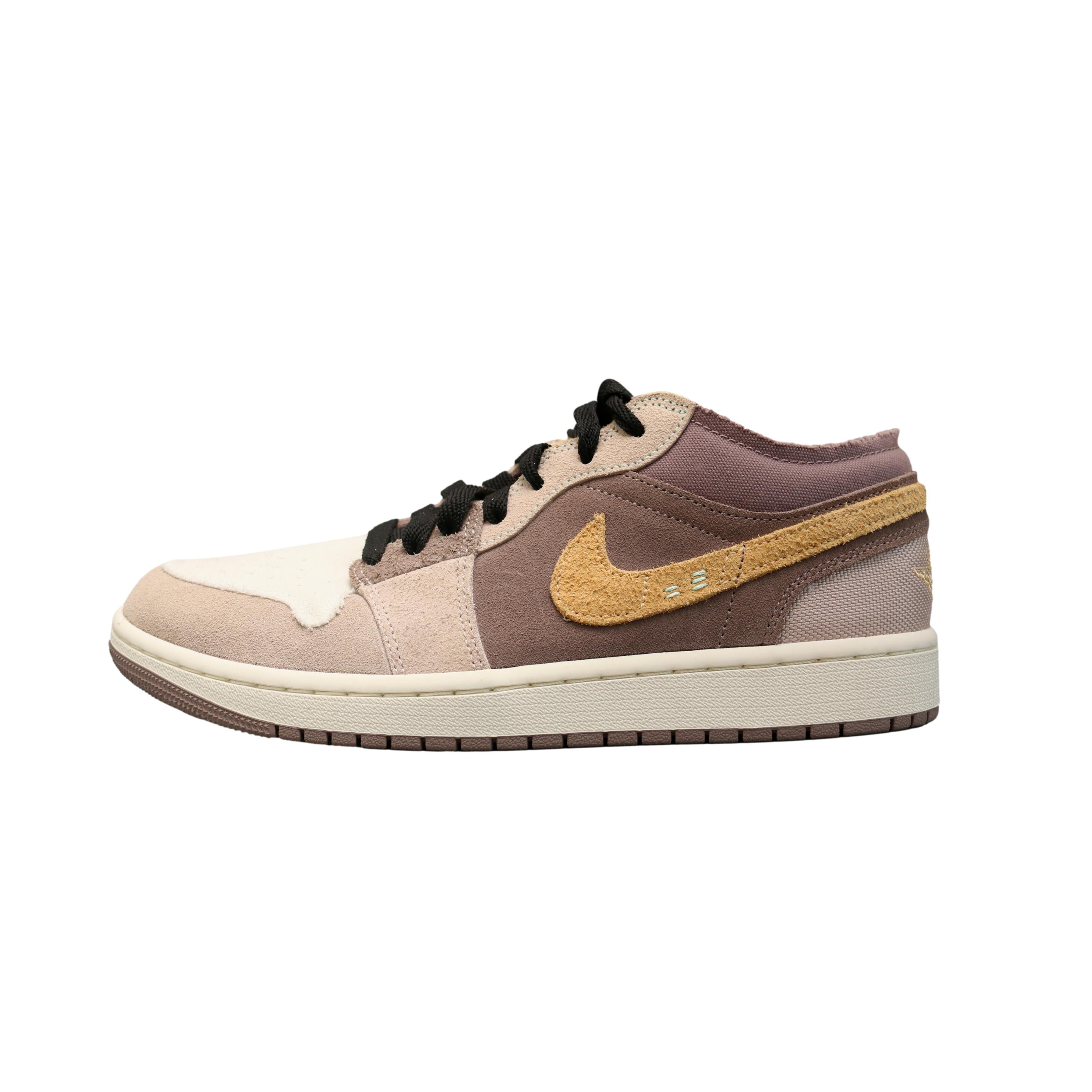 Tênis Nike Air Jordan 1 Low SE Craft Taupe Haze Marrom e Bege - Tamanho 9.5 US