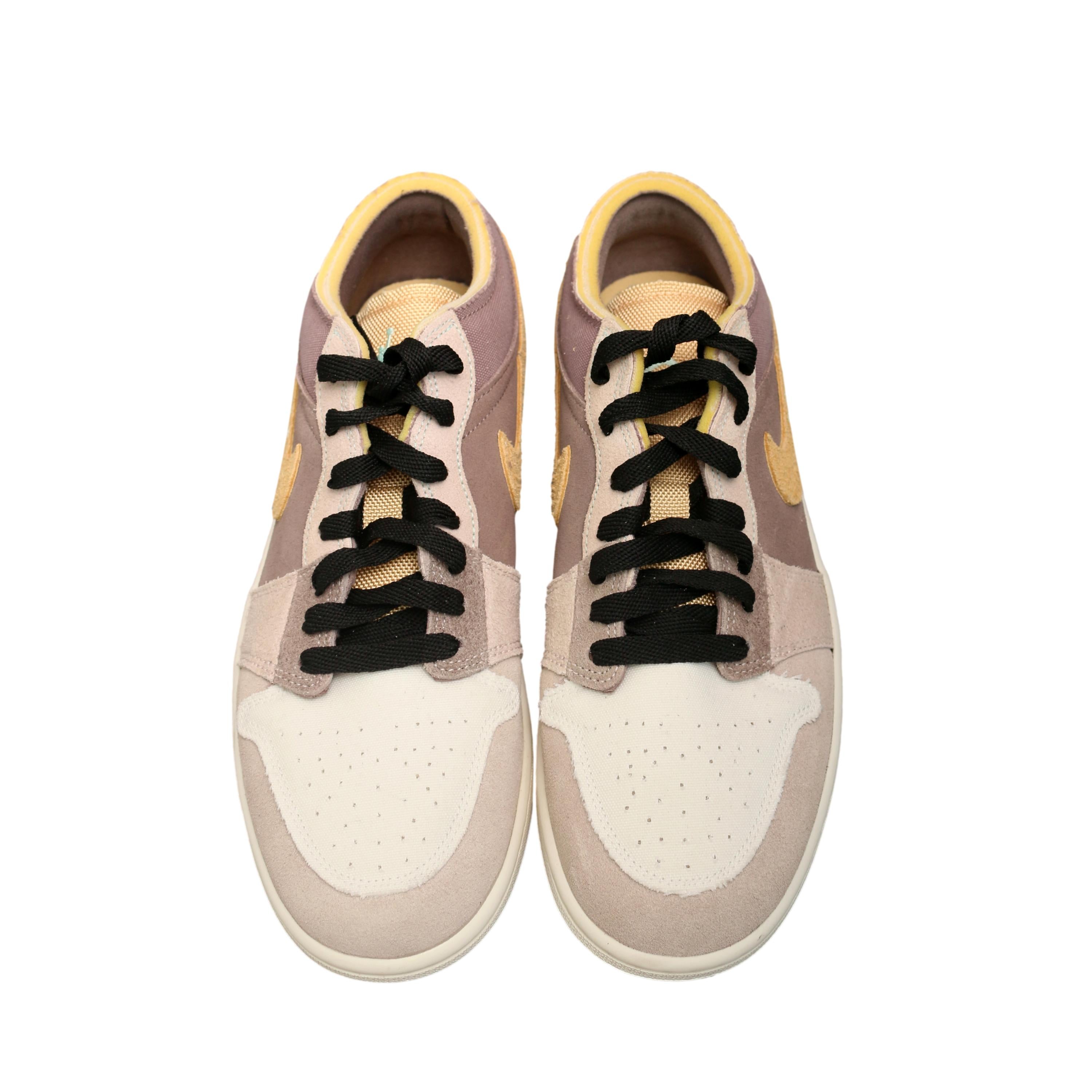 Tênis Nike Air Jordan 1 Low SE Craft Taupe Haze Marrom e Bege - Tamanho 9.5 US