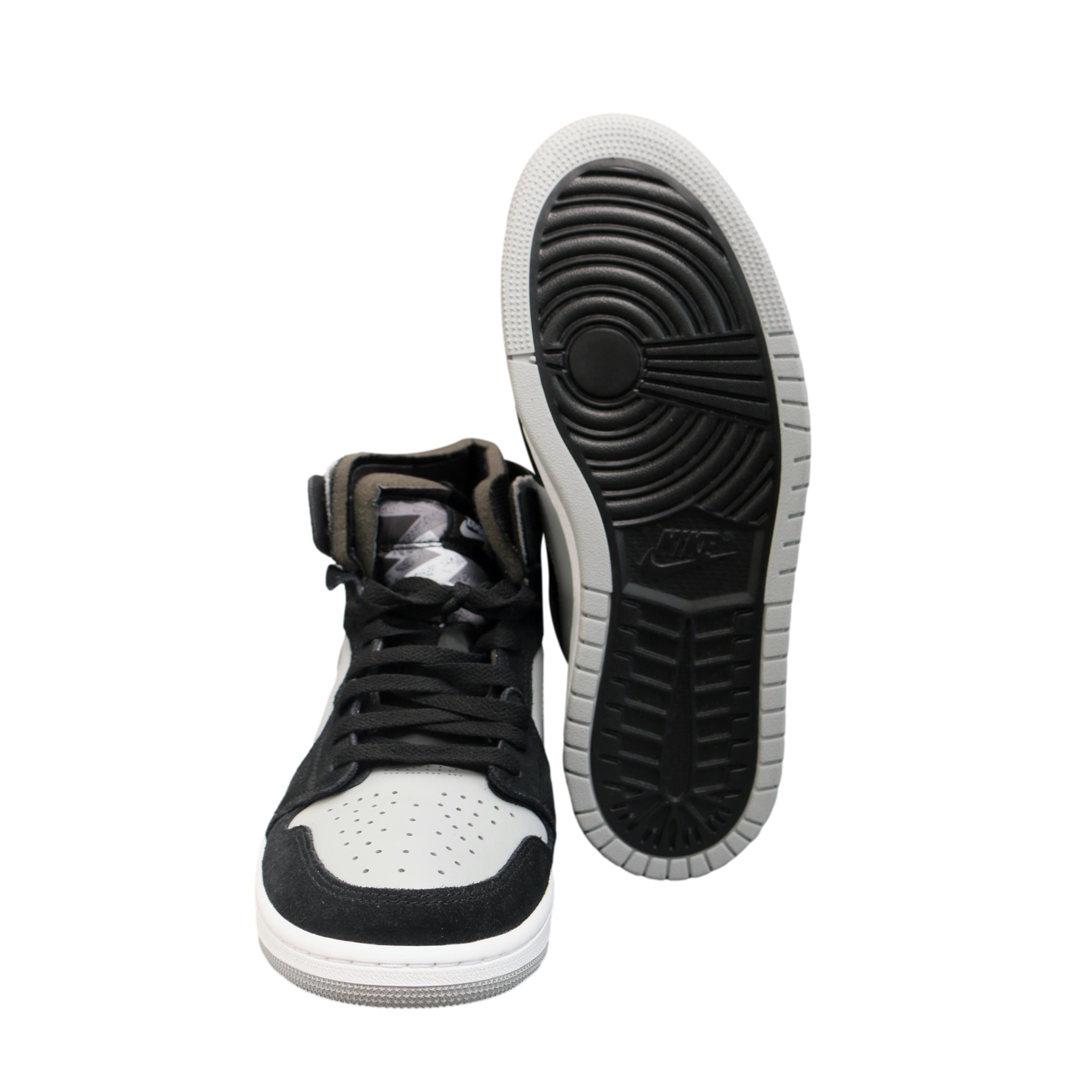 Tênis Nike Air Jordan 1 High Zoom Comfort Cano Alto Preto e Cinza - Tamanho 9.5 US