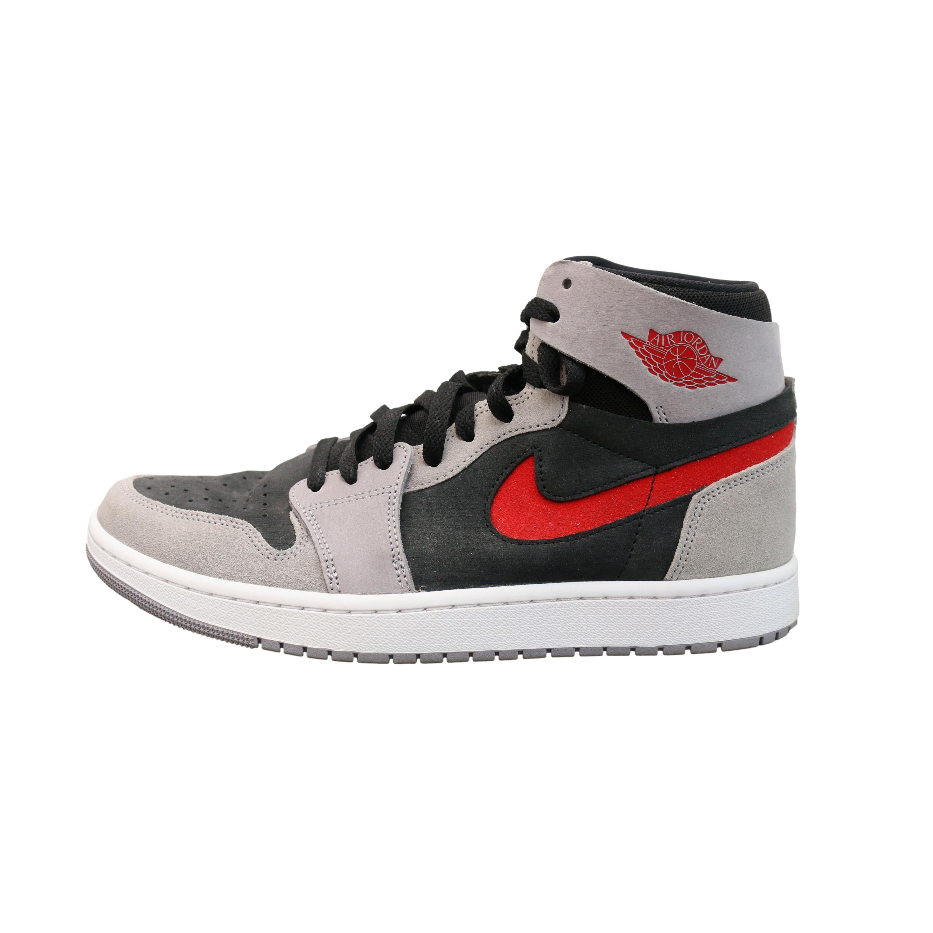 Tênis Nike Air Jordan 1 High Zoom Comfort 2 University Cano Alto Cinza, Preto e Vermelho - Tamanho 9.5 US