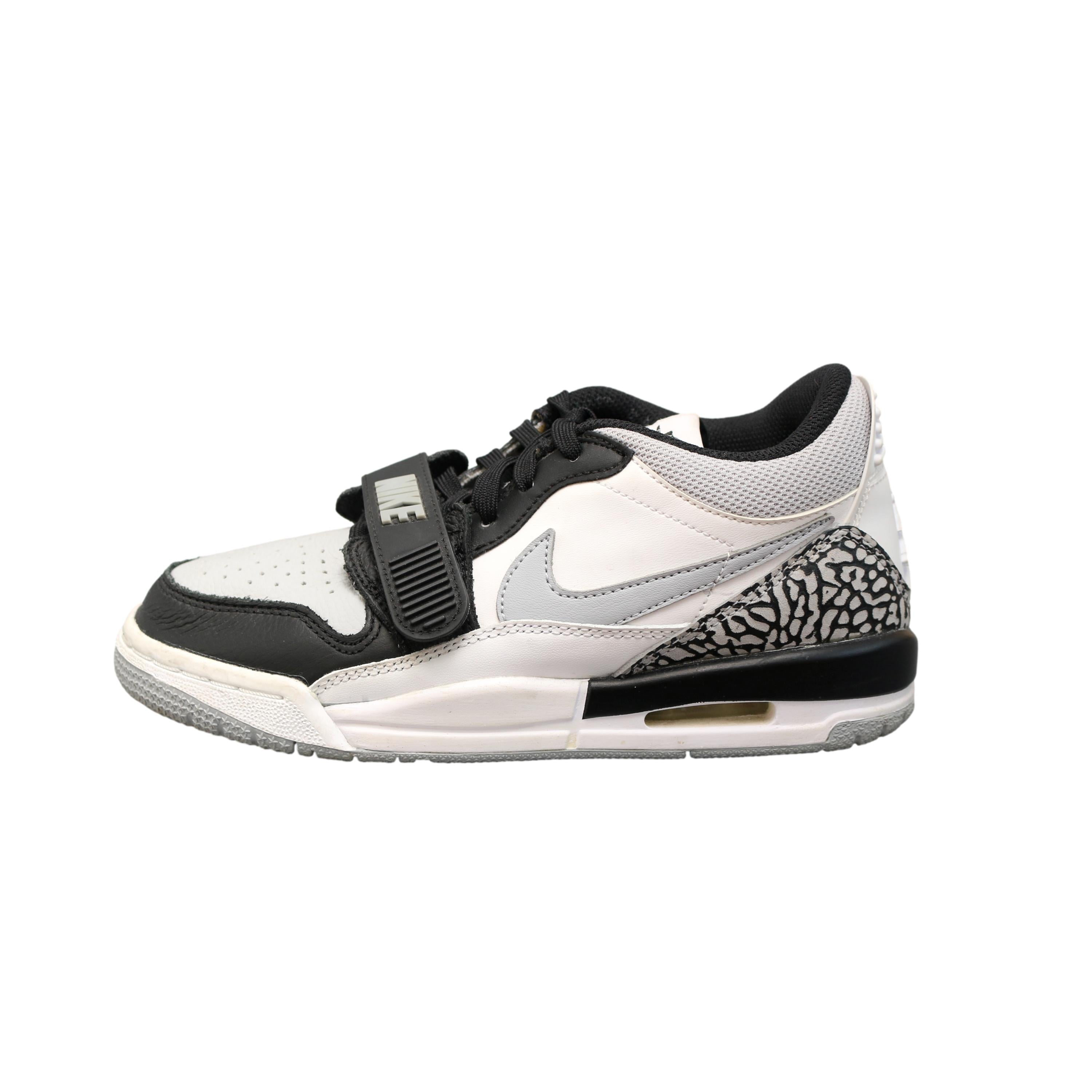 Tênis Infantil Nike Jordan Legacy 312 Low Elephant Print Cinza e Preto - Tamanho 4.5 US