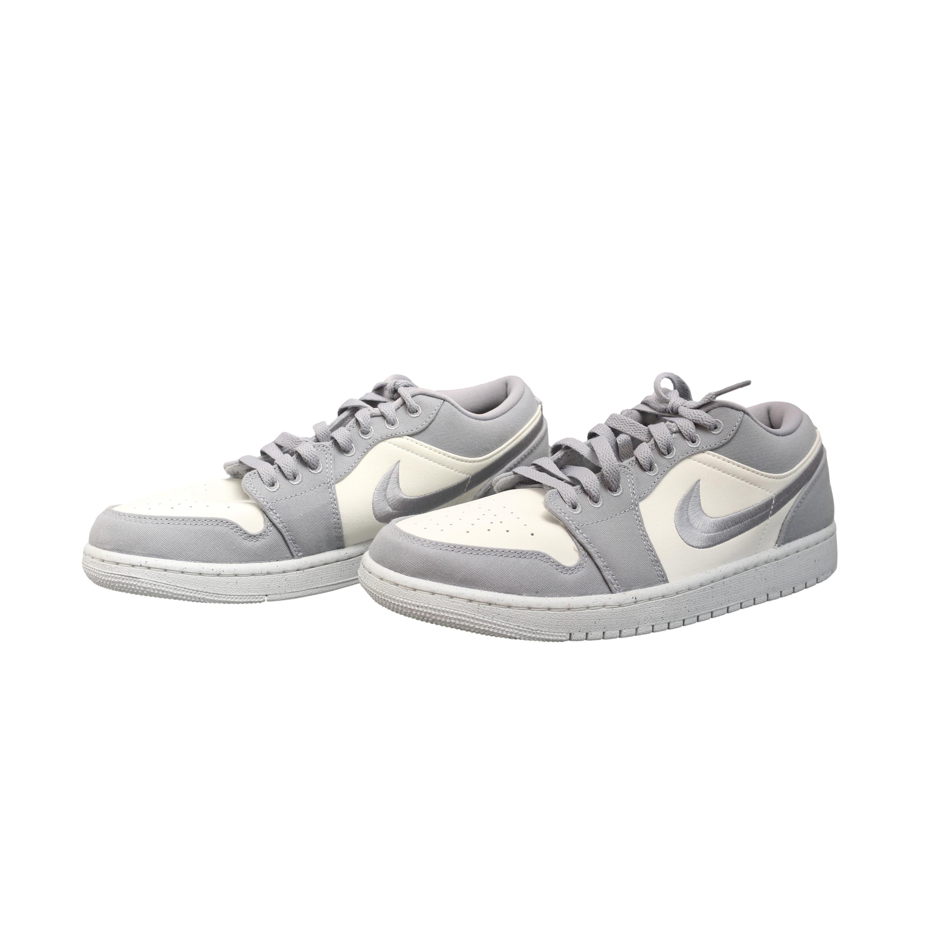 Tênis Nike Air Jordan 1 Low Atmosphere Cinza e Branco - Tamanho 10.5 US