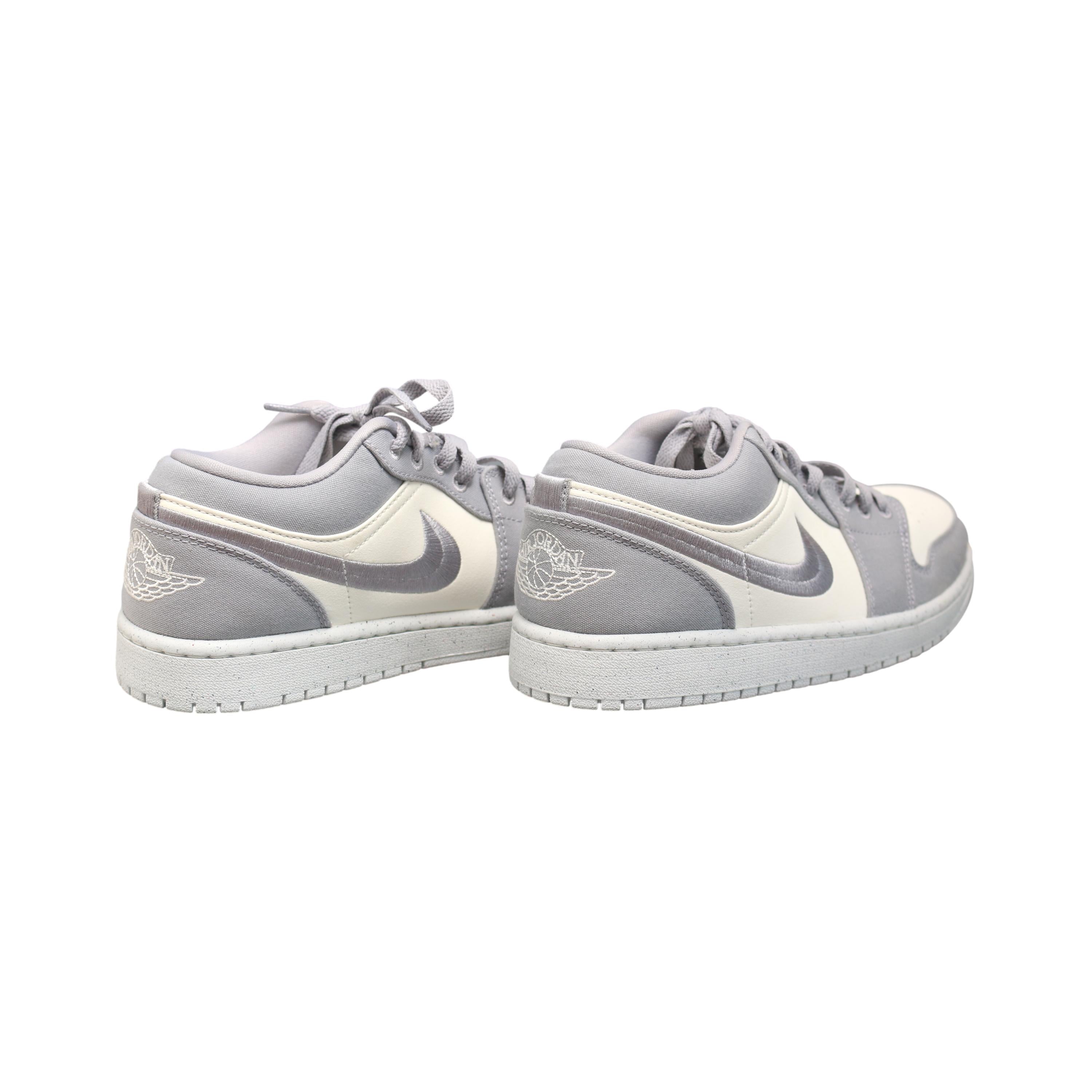 Tênis Nike Air Jordan 1 Low Atmosphere Cinza e Branco - Tamanho 10.5 US