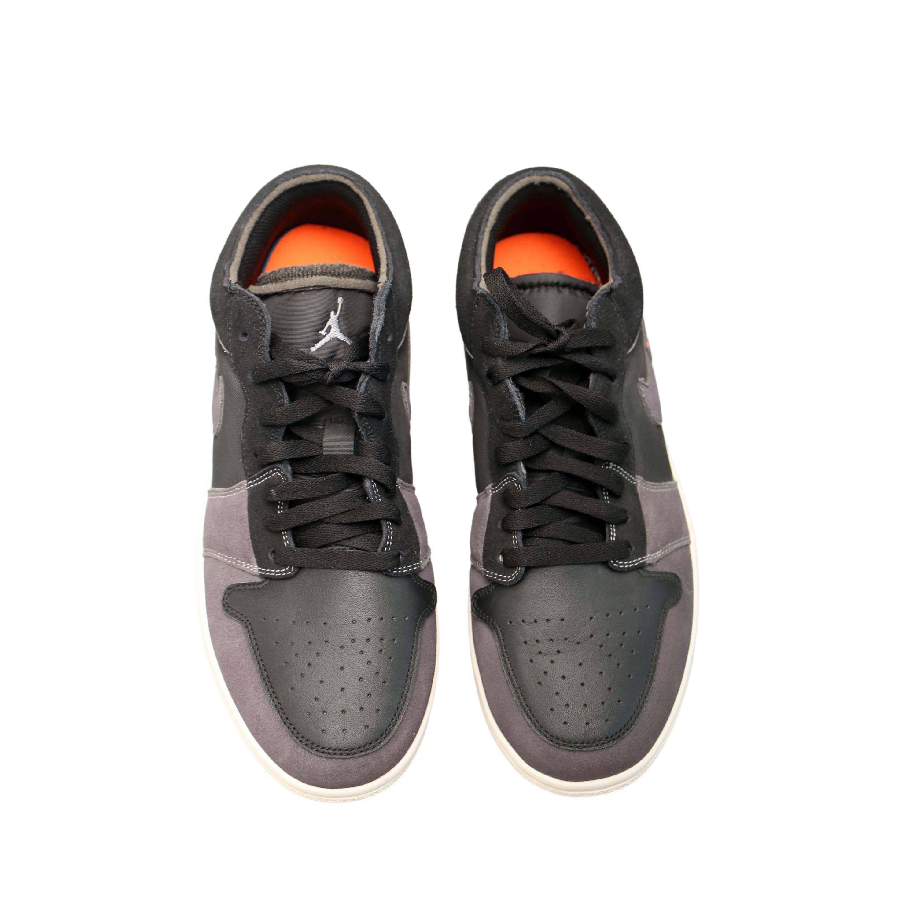 Tênis Nike Air Jordan 1 Low SE Craft Inside Out Preto e Cinza - Tamanho 9.5 US
