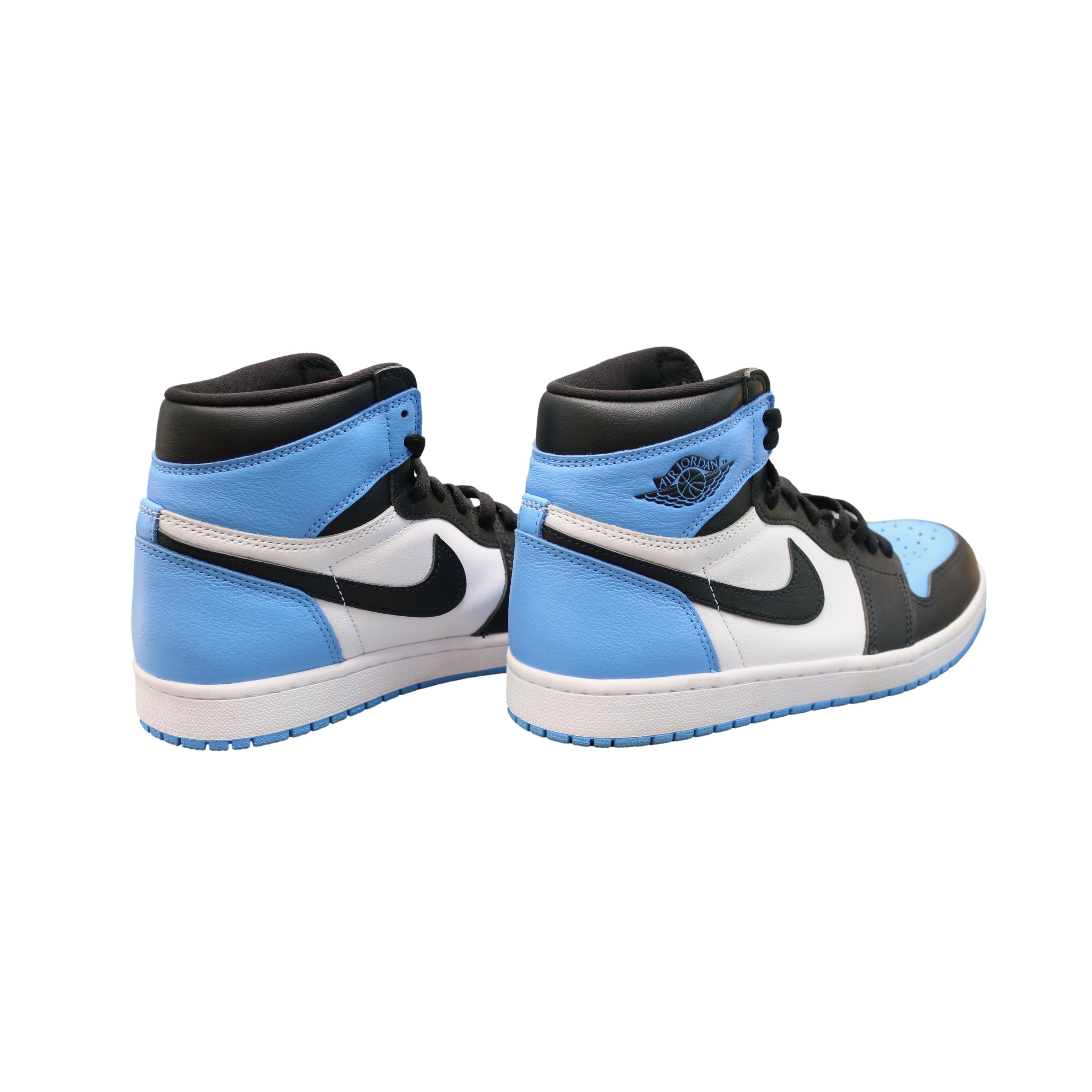Tênis Infantil Nike Air Jordan 1 Retro High OG University Azul, Branco e Preto - Tamanho 7.5 US