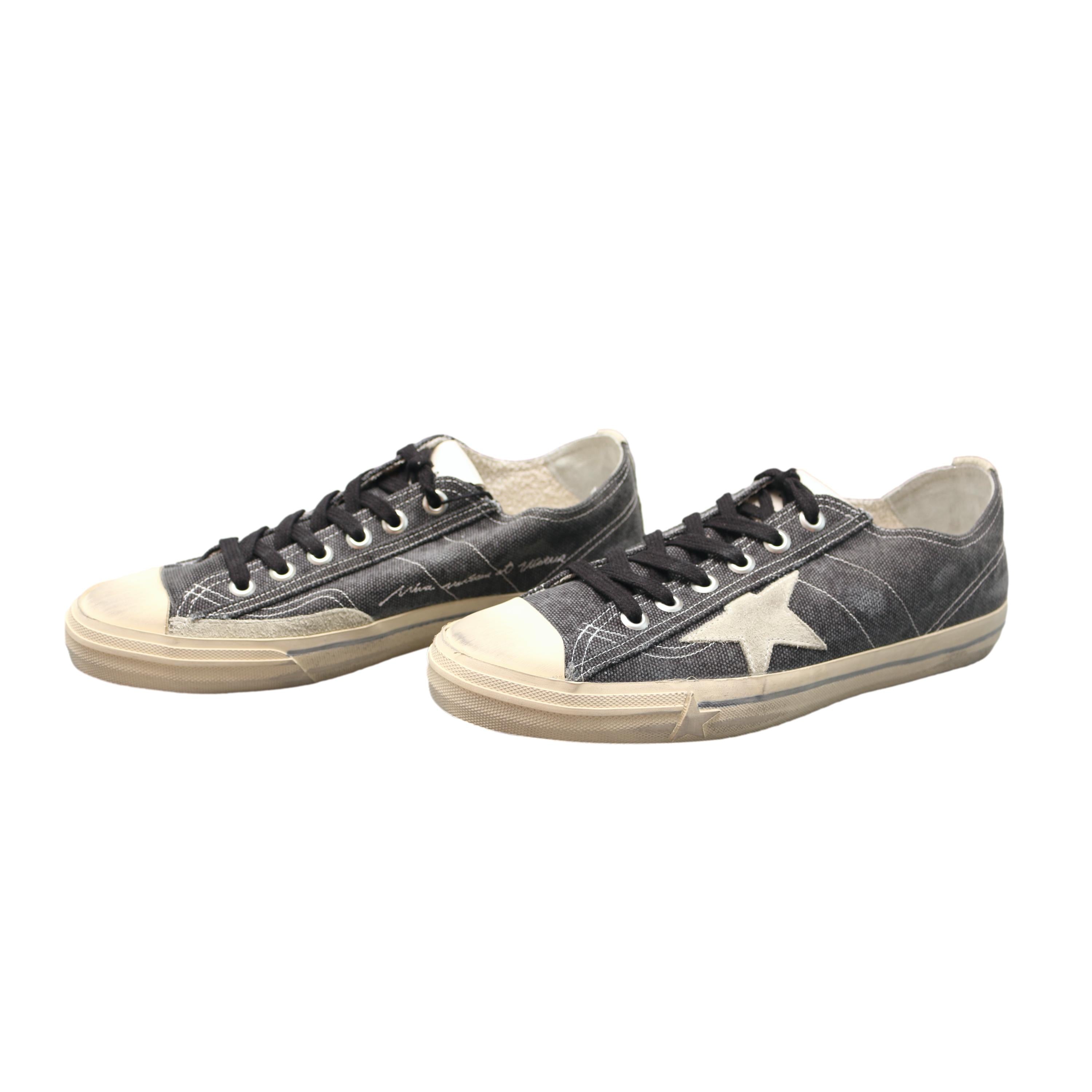 Tênis Masculino Golden Goose V-Star Canvas Cinza Grafite - Tamanho 42 Brasil