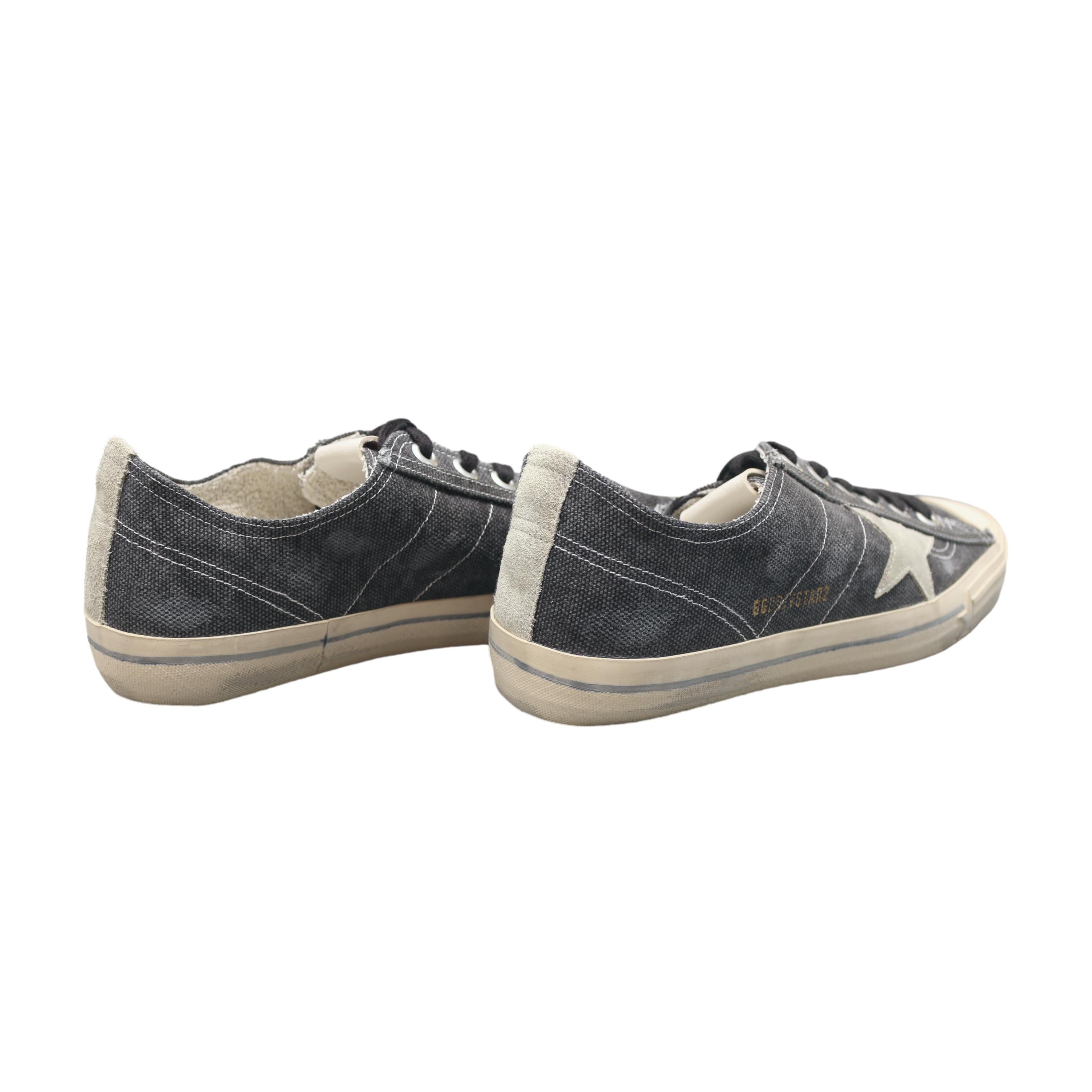 Tênis Masculino Golden Goose V-Star Canvas Cinza Grafite - Tamanho 42 Brasil