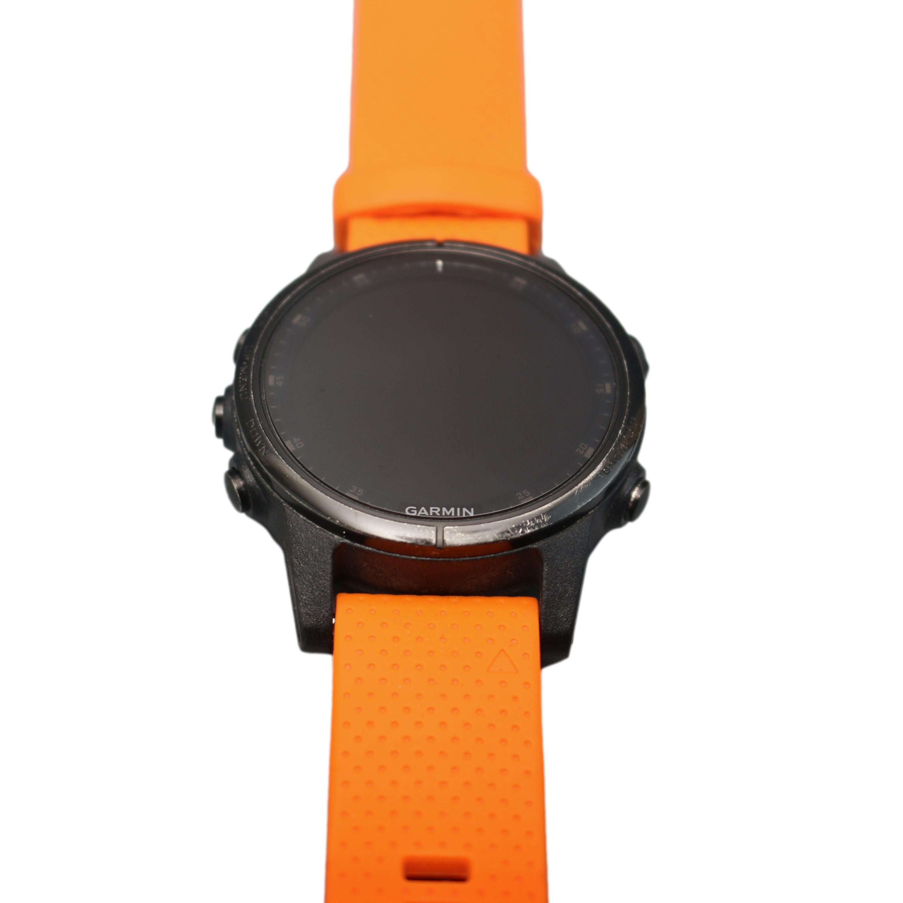Relógio Unissex Ciclismo Garmin Fenix 5s Plus Preto e Laranja - Tamanho Único