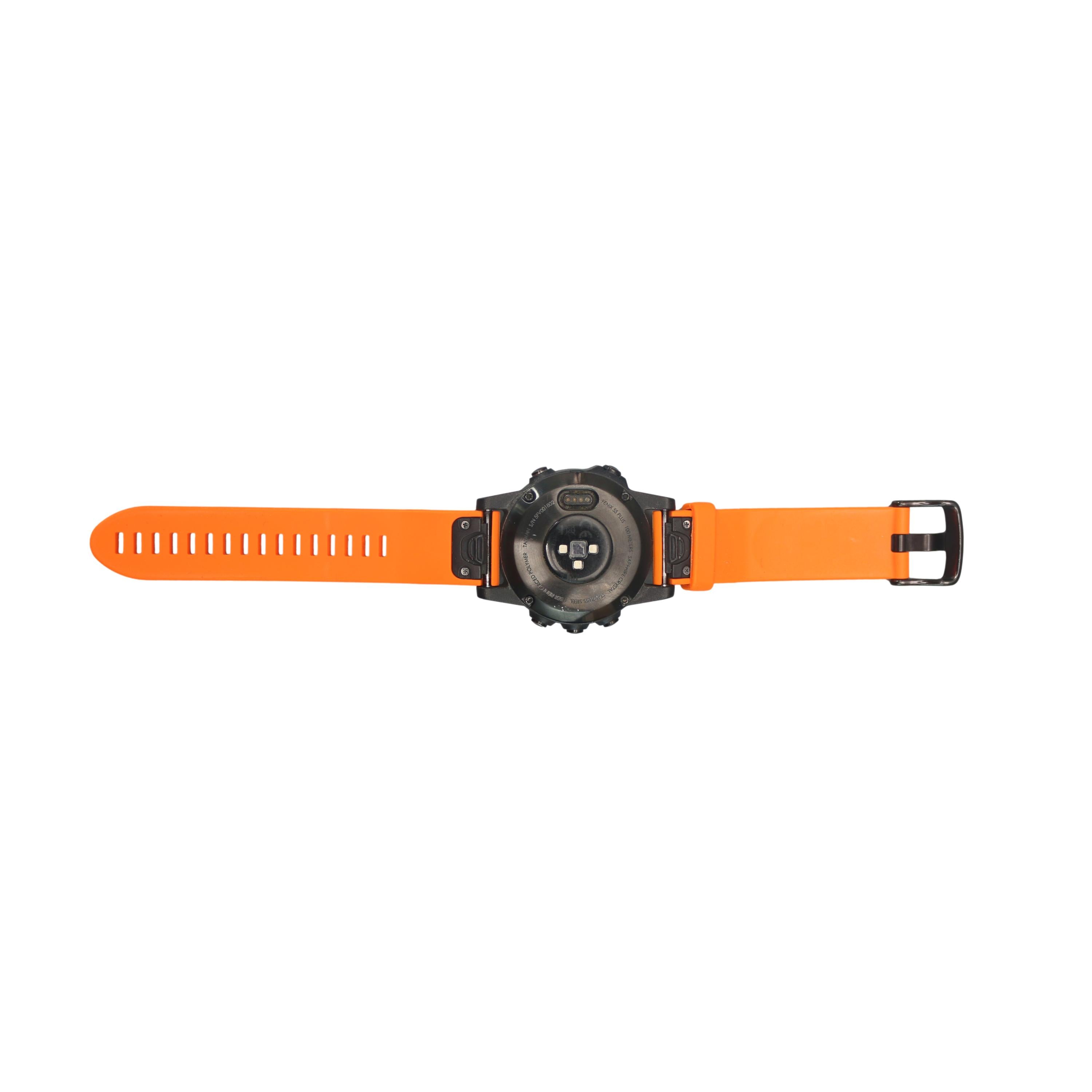 Relógio Unissex Ciclismo Garmin Fenix 5s Plus Preto e Laranja - Tamanho Único