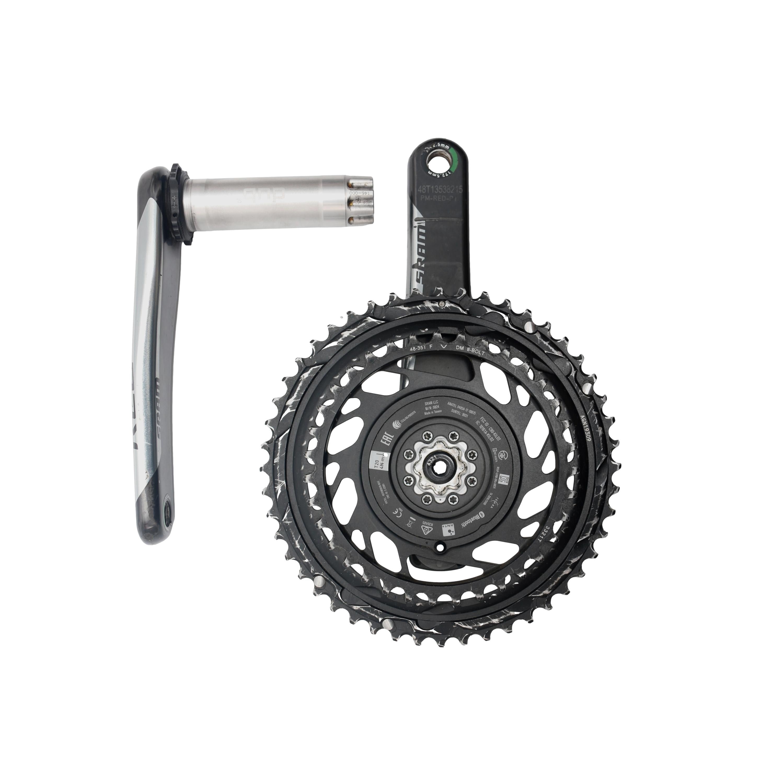 Pedivela Unissex Sram Red AXS Coroa Dupla Preto e Cinza - Tamanho 172.5 mm/48/35T
