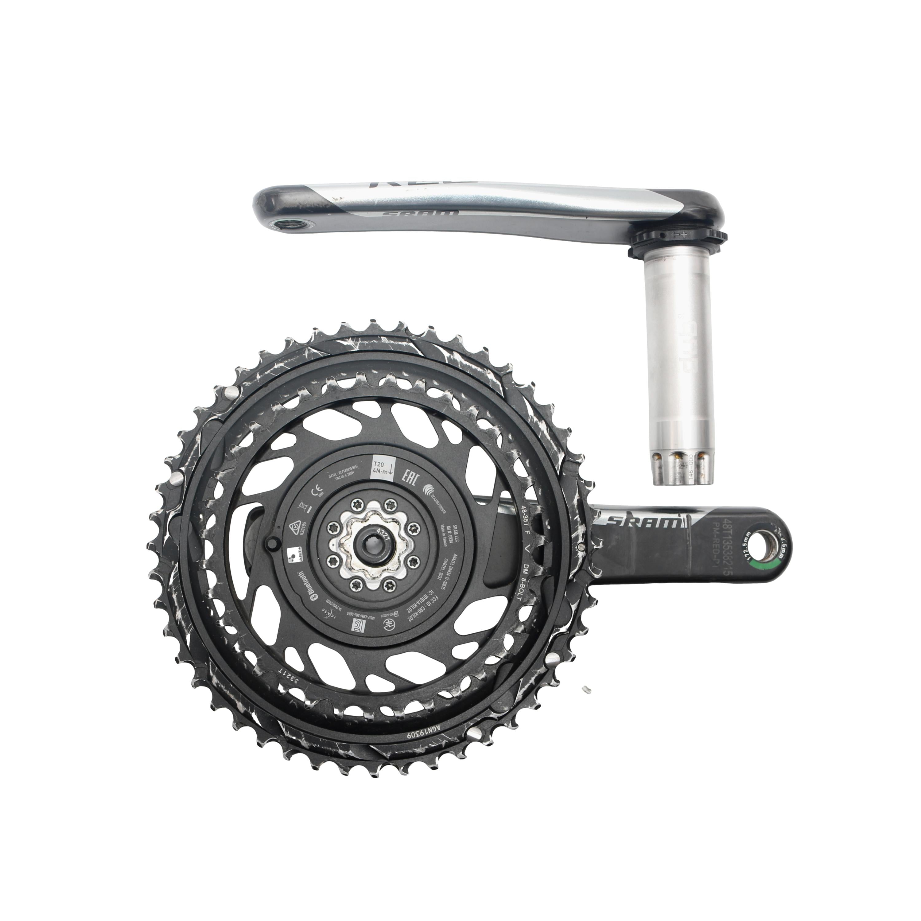 Pedivela Unissex Sram Red AXS Coroa Dupla Preto e Cinza - Tamanho 172.5 mm/48/35T