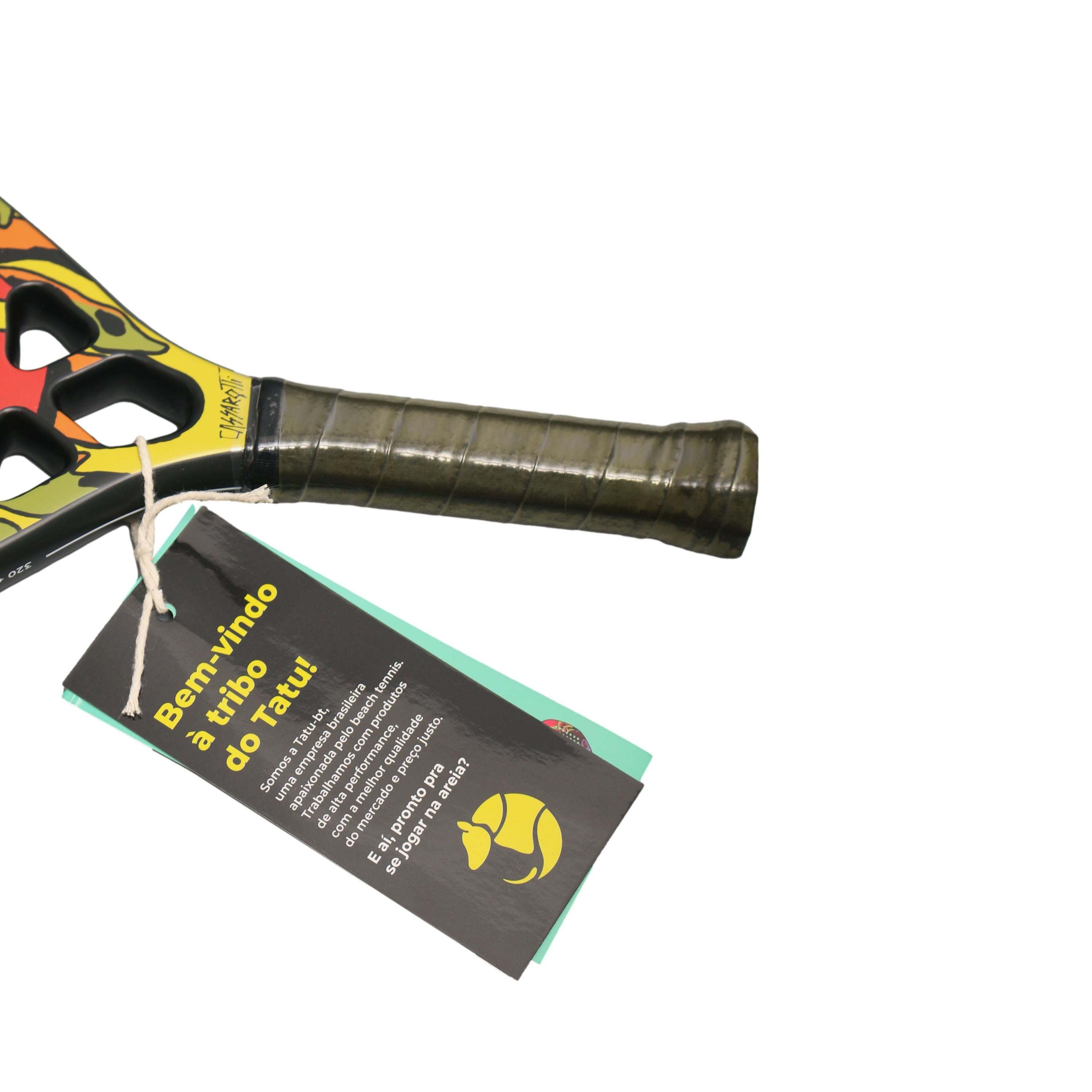 Raquete Beach Tennis Tatu-bt Onça Kevlar Com Capa - Tamanho 500mm X 22mm