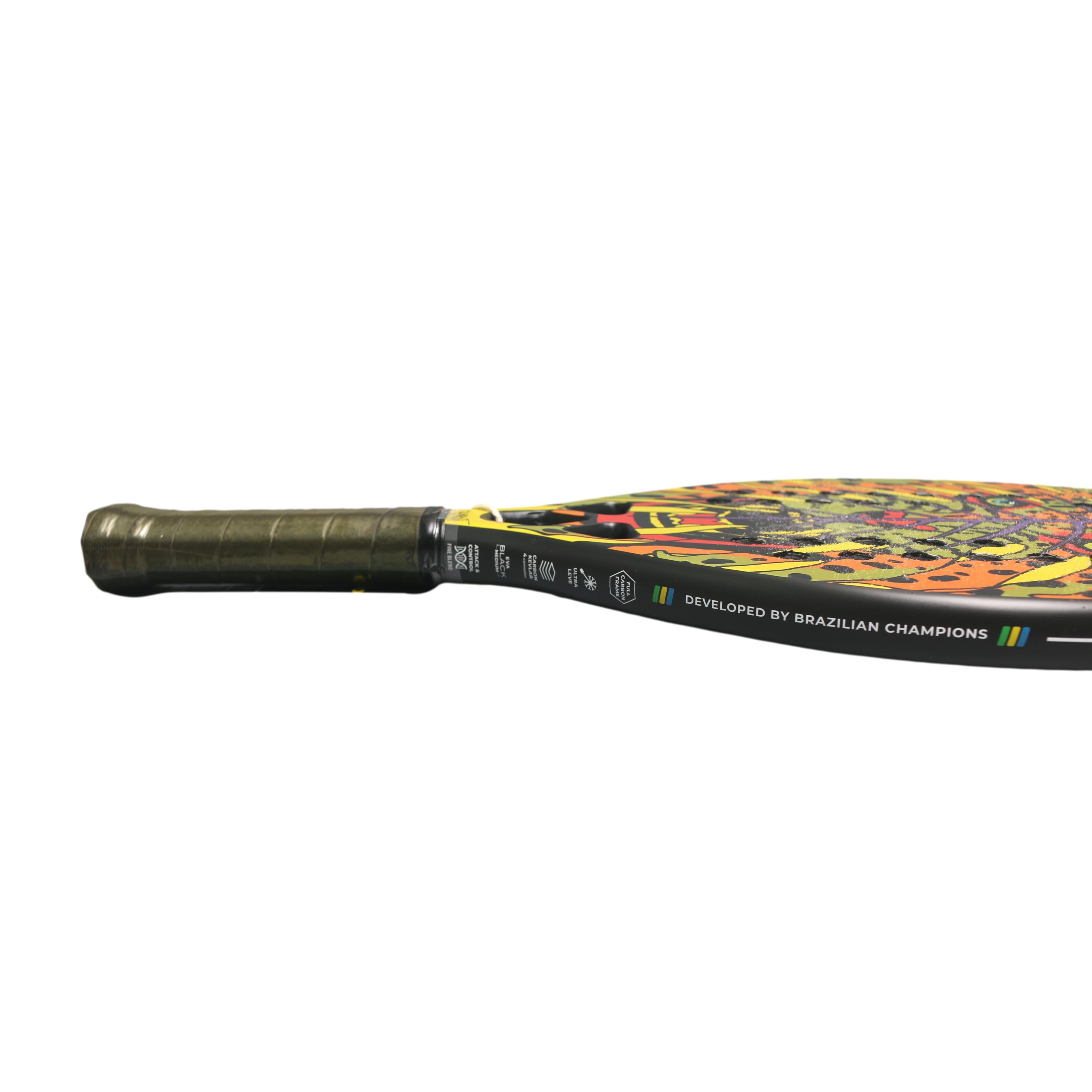 Raquete Beach Tennis Tatu-bt Onça Kevlar Com Capa - Tamanho 500mm X 22mm