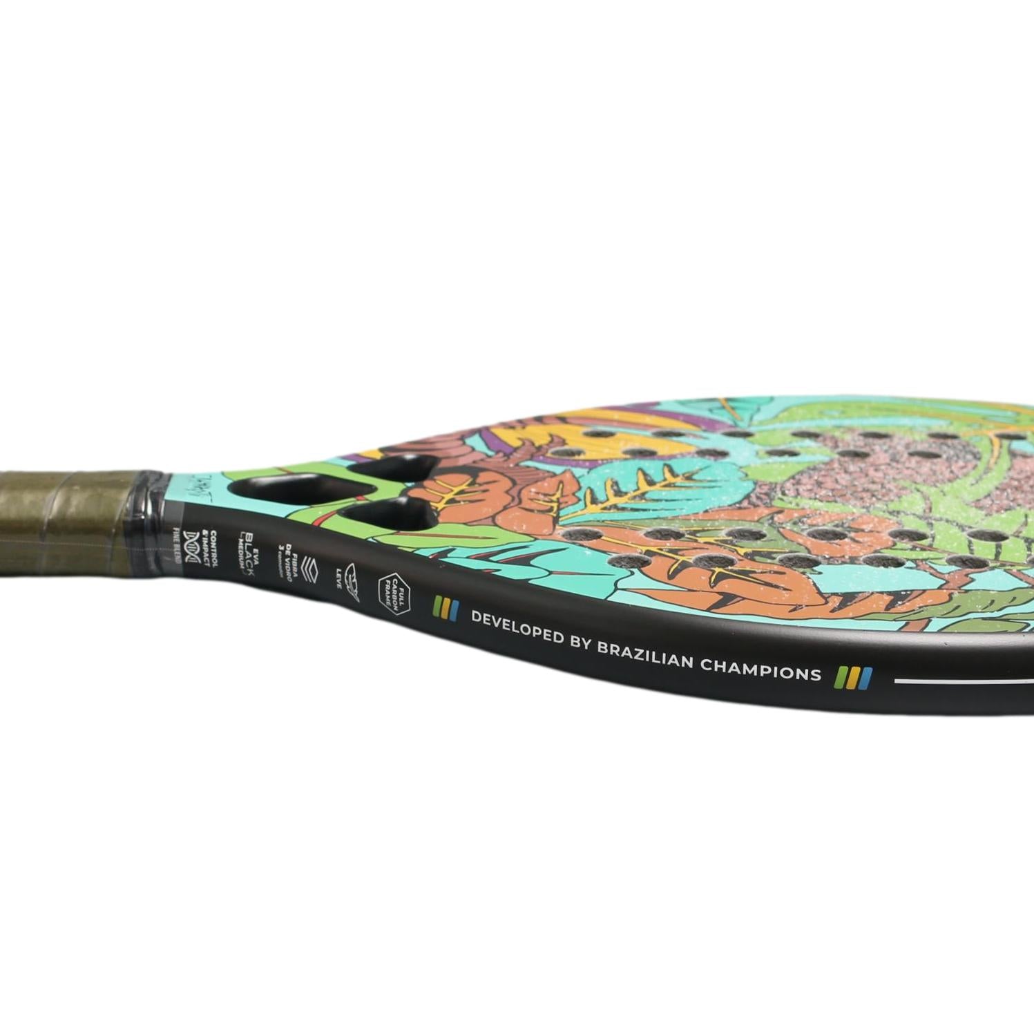 Raquete Beach Tennis Tatu-bt Arte Fibra Com Capa - Tamanho 500mm X 22mm