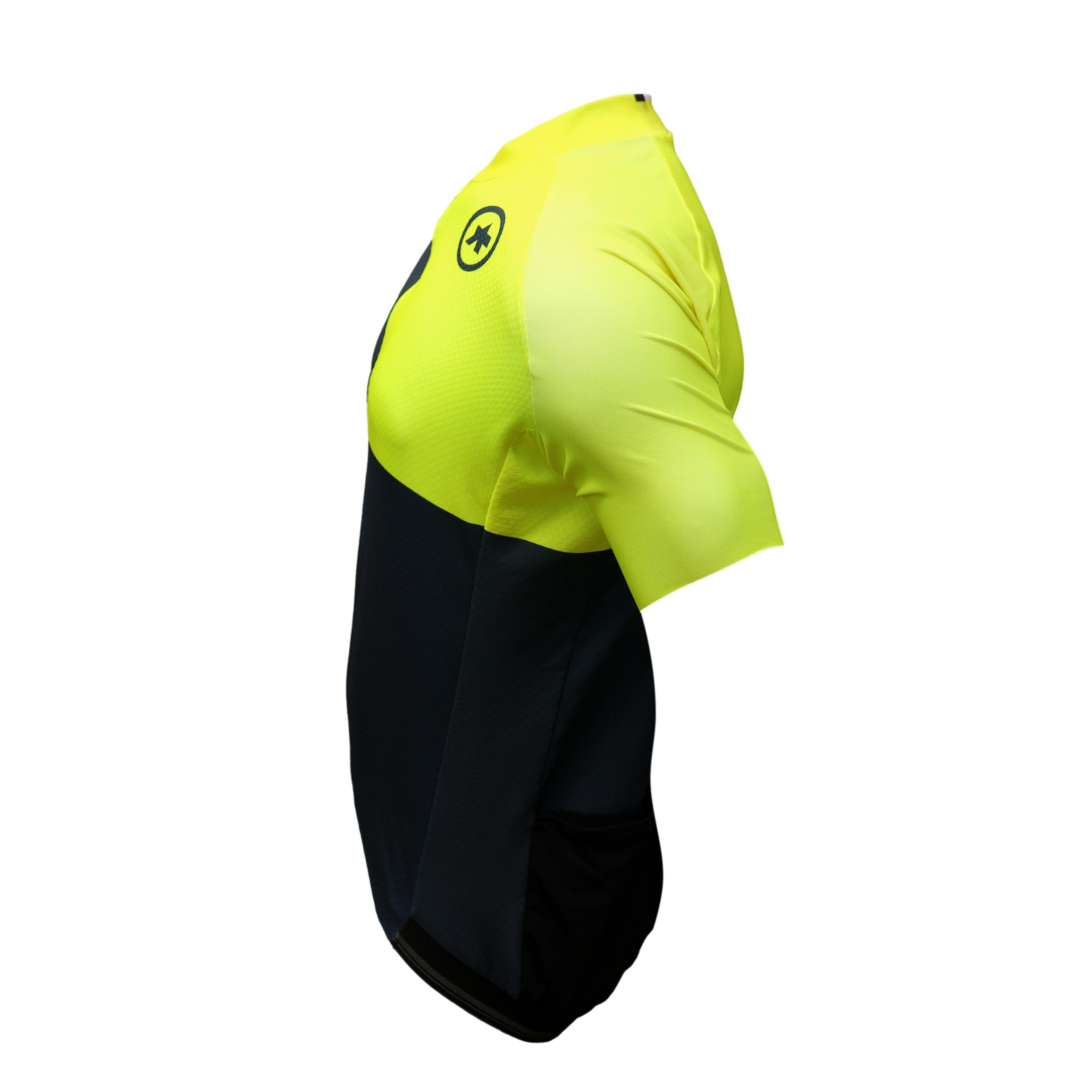 Jersey Masculina Ciclismo Assos Mille GT Cinza e Amarelo Neon - Tamanho XL