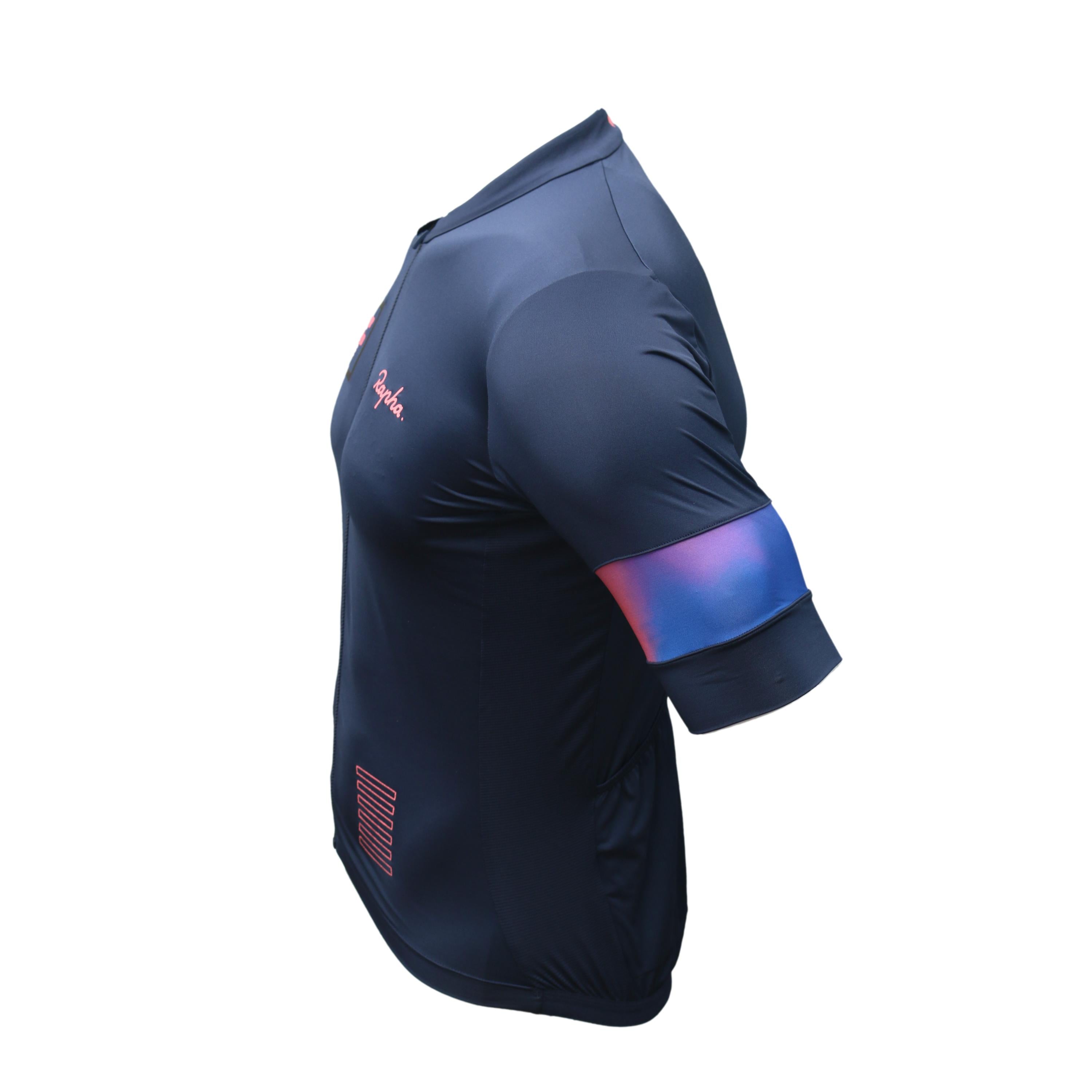 Jersey Masculino Ciclismo Rapha EF Pro Team Training Azul Marinho e Rosa - Tamanho M