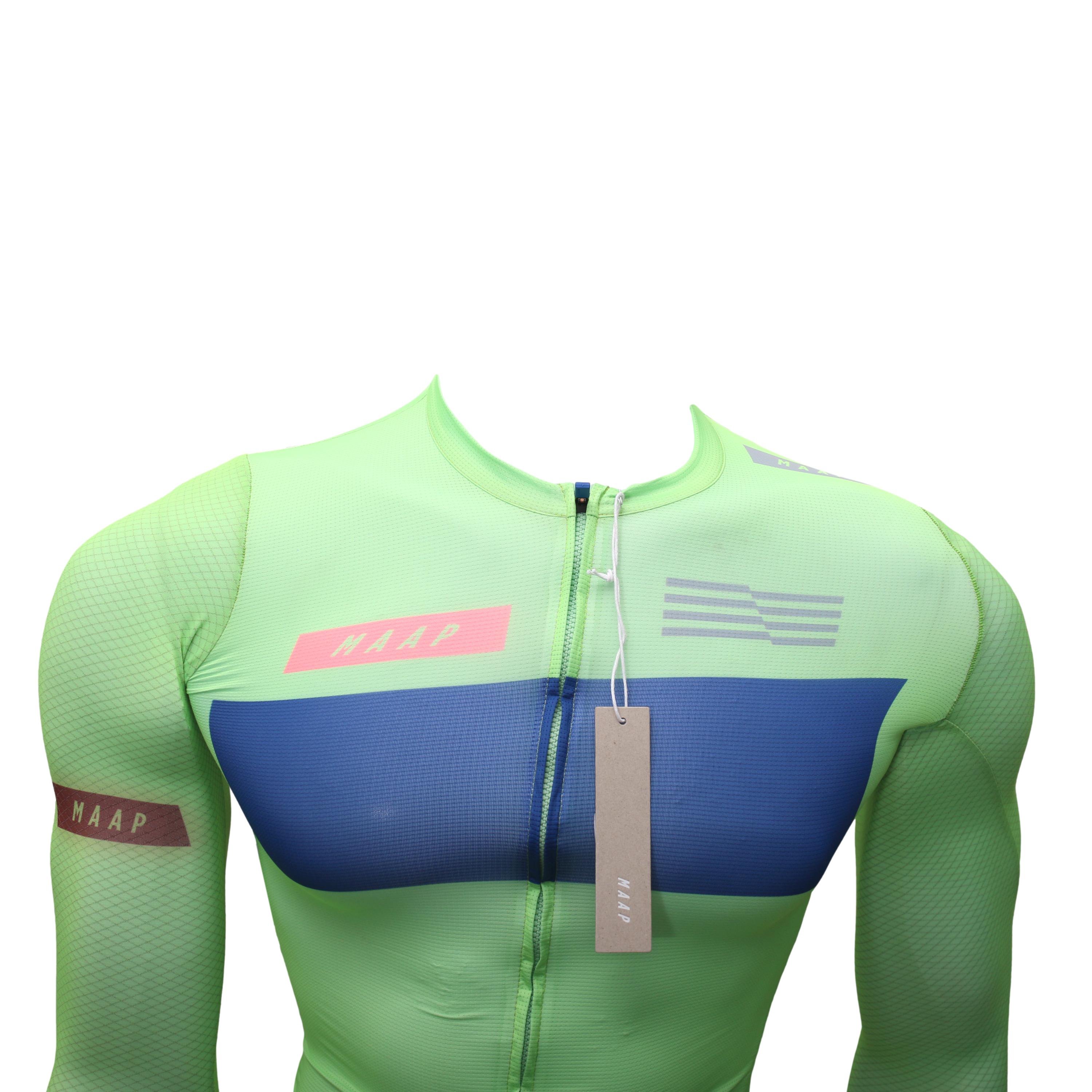Jersey Manga Longa Feminina MAAP System Pro Air LS Verde (Novo) - Tamanho XS